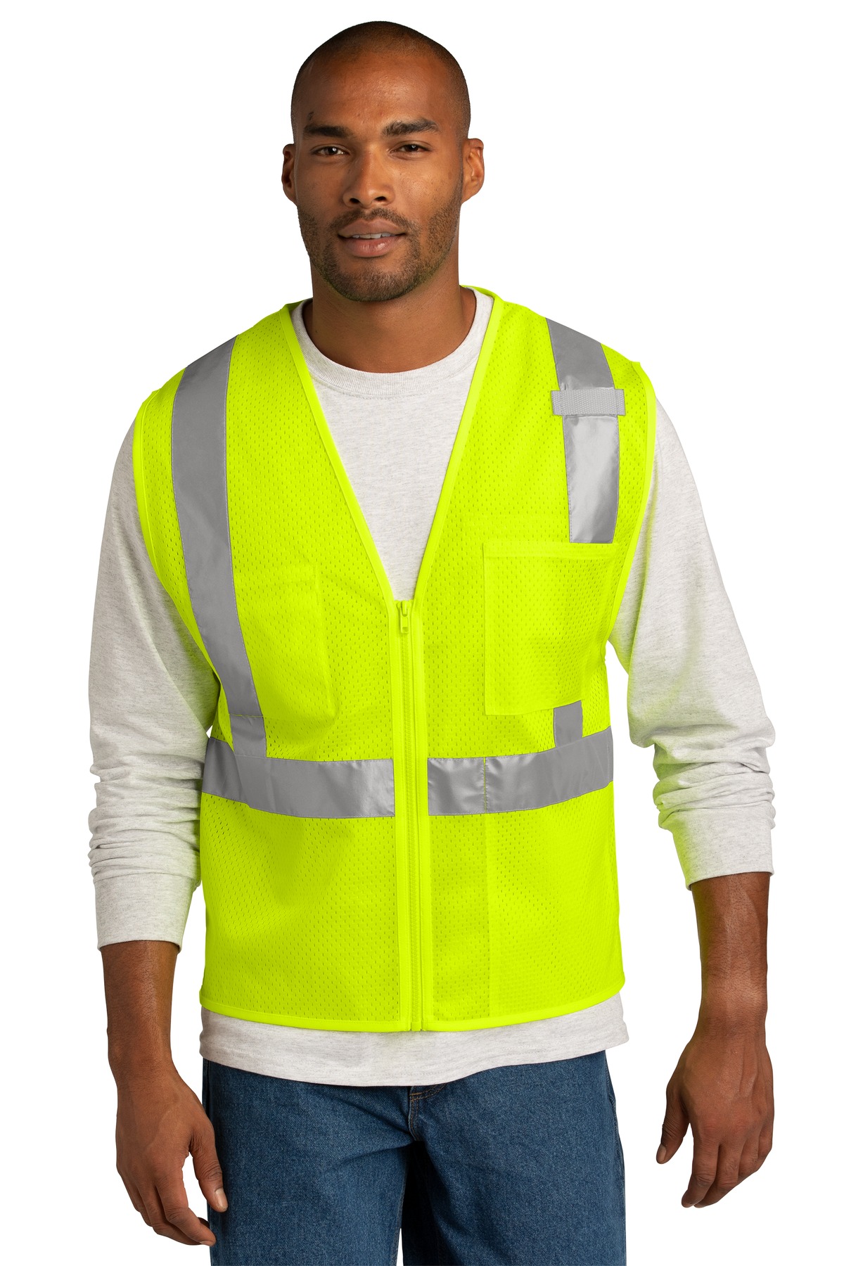 CornerStone CSV102 ANSI 107 Class 2 Mesh Zippered Vest