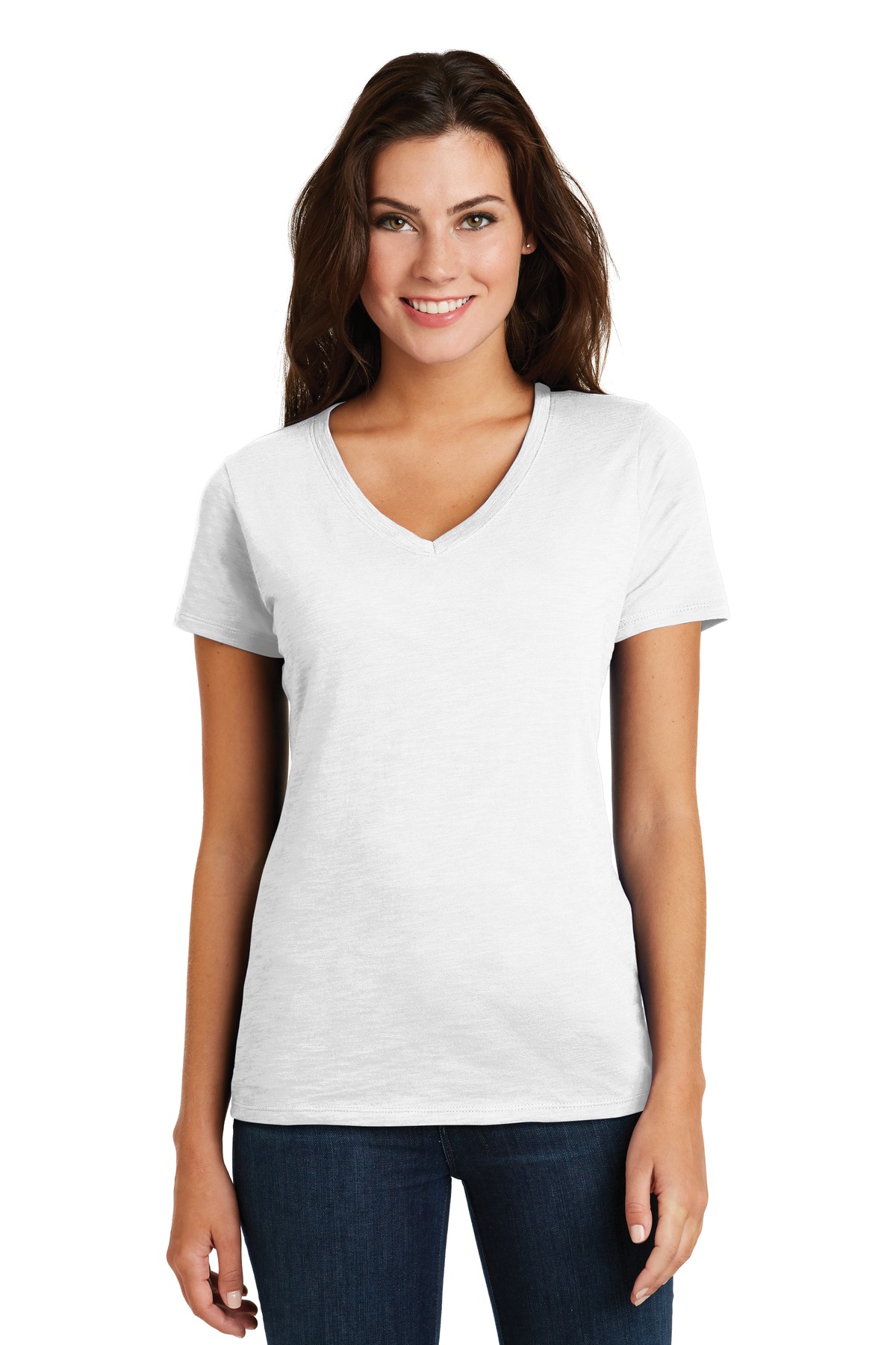 District DM3501 DISCONTINUED Women's Super Slub V-Neck Tee