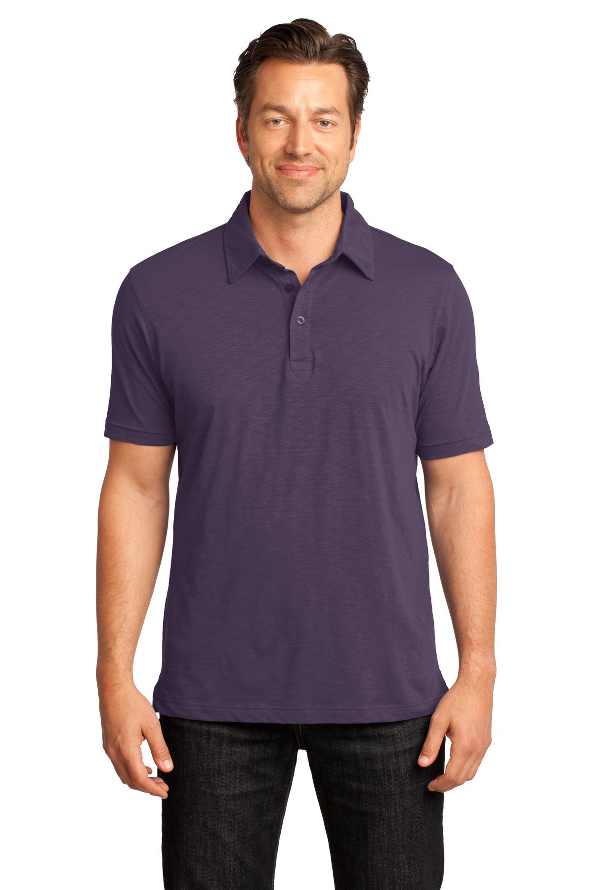 District DM350 CLOSEOUT Made Mens Slub Polo