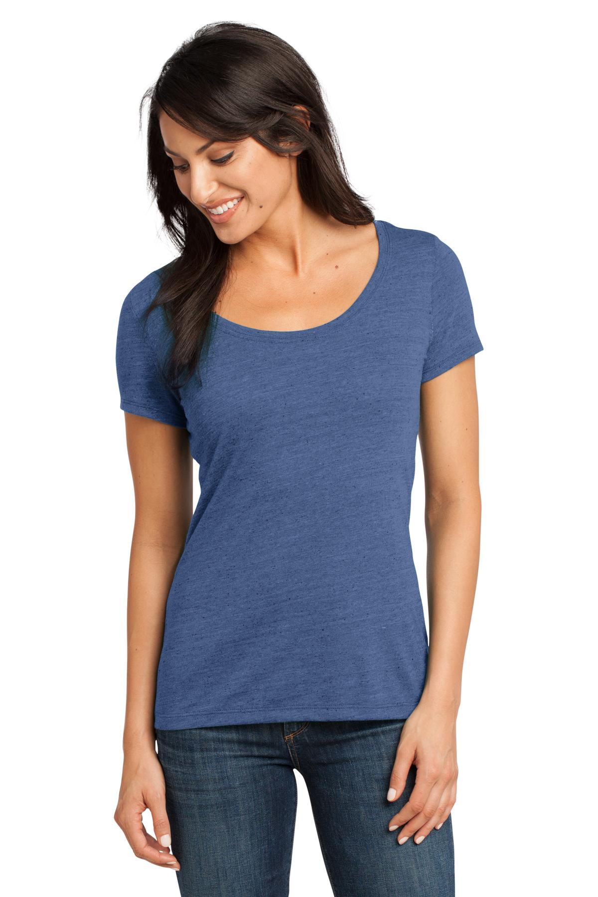 District DM471 CLOSEOUT Made Ladies Textured Scoop Tee