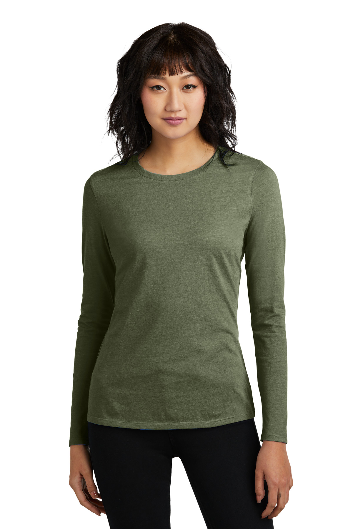 District DT110 Women's Perfect Blend CVC Long Sleeve Tee