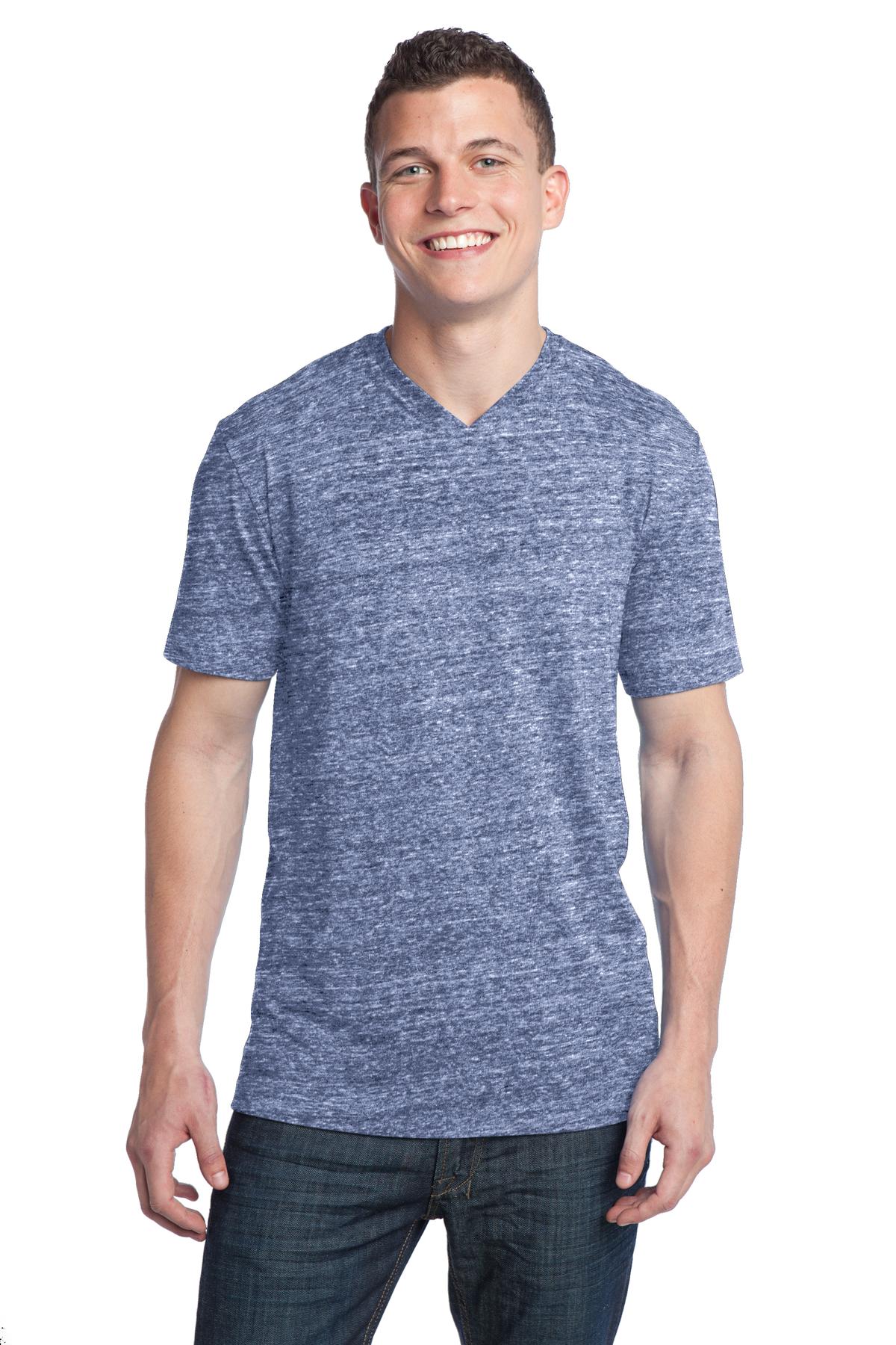 District DT142V CLOSEOUT Young Mens Tri-Blend V-Neck Tee