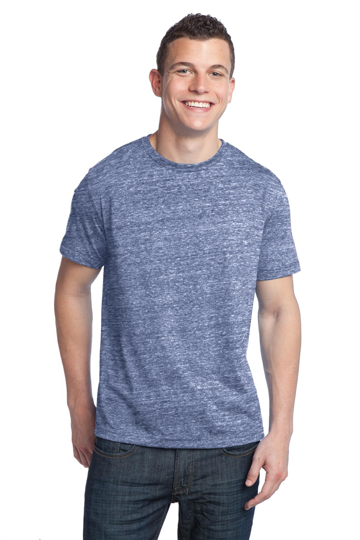 District DT142 DISCONTINUED Young Mens Tri-Blend Crewneck Tee