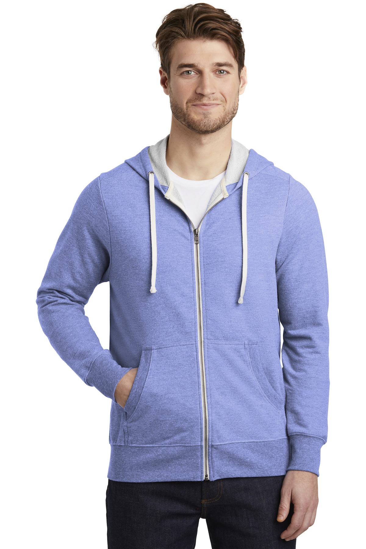 District DT356 Perfect Tri French Terry Full-Zip Hoodie