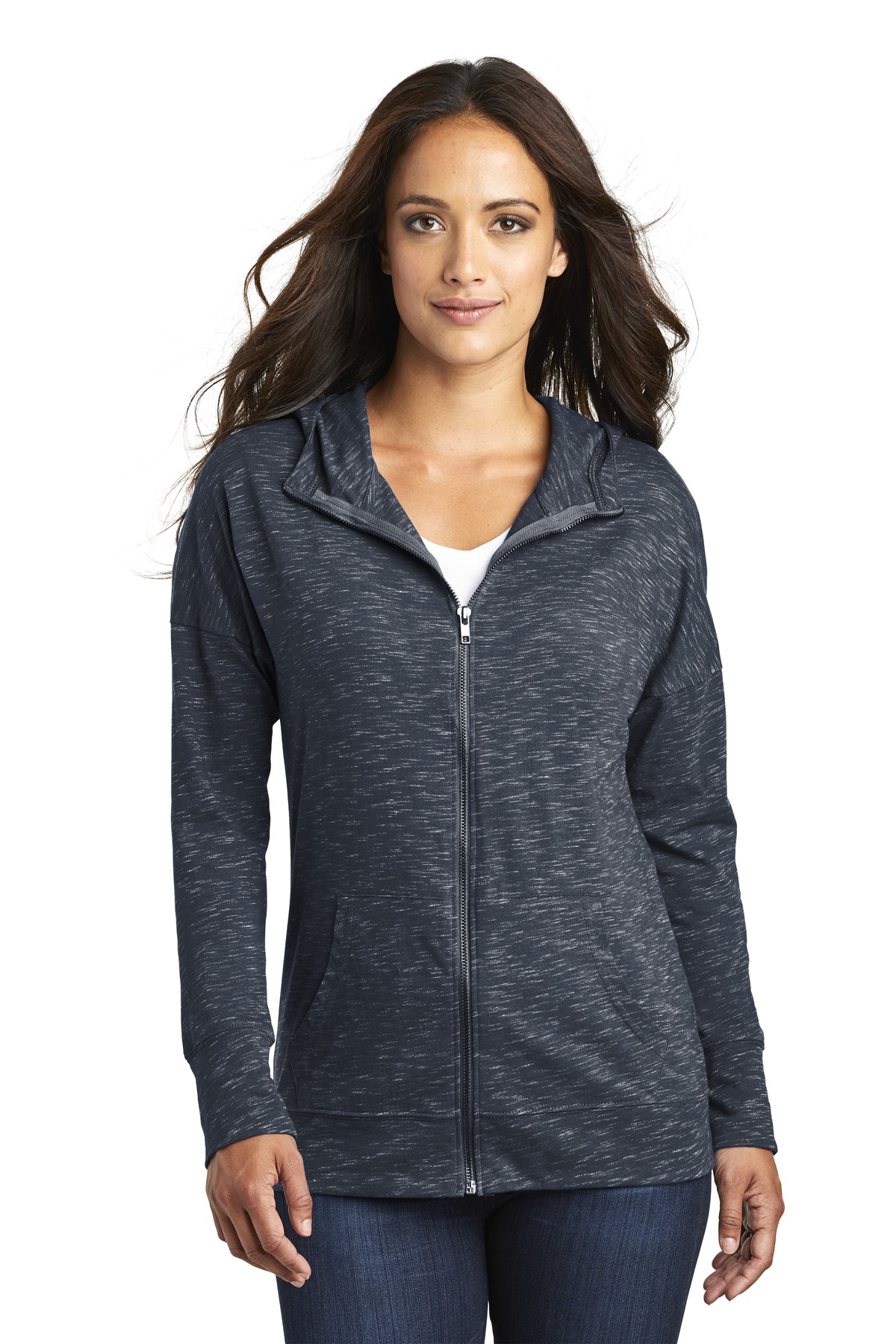 District DT665 Women's Medal Full-Zip Hoodie