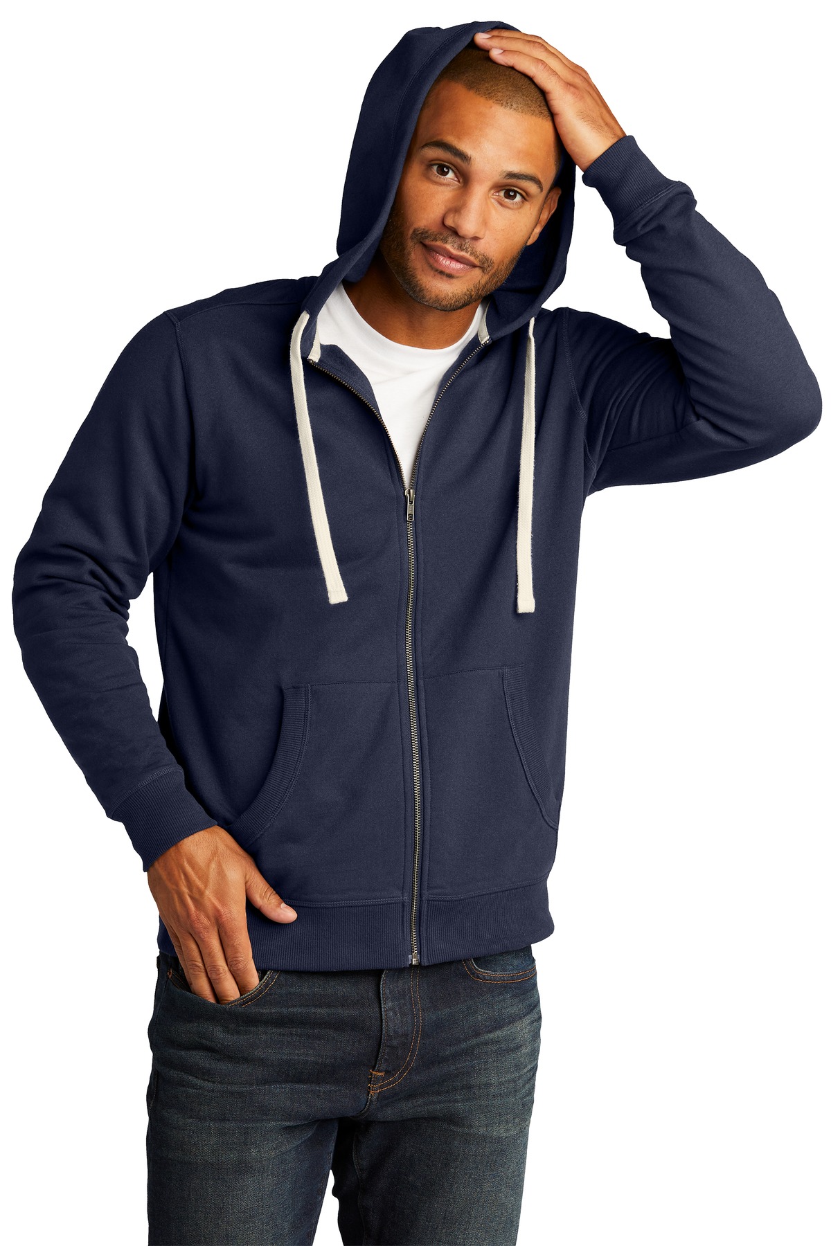 District DT8102 Re-Fleece Full-Zip Hoodie