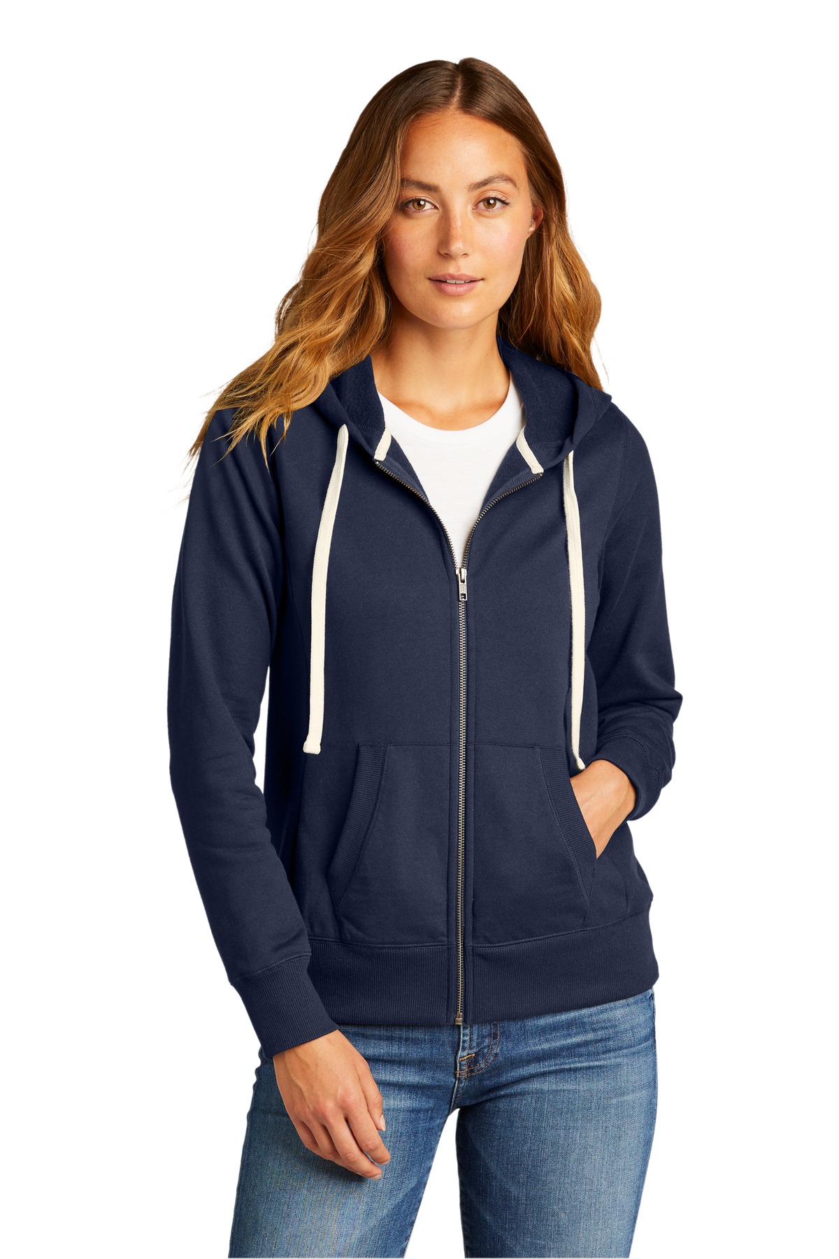 District DT8103 Women's Re-Fleece Full-Zip Hoodie