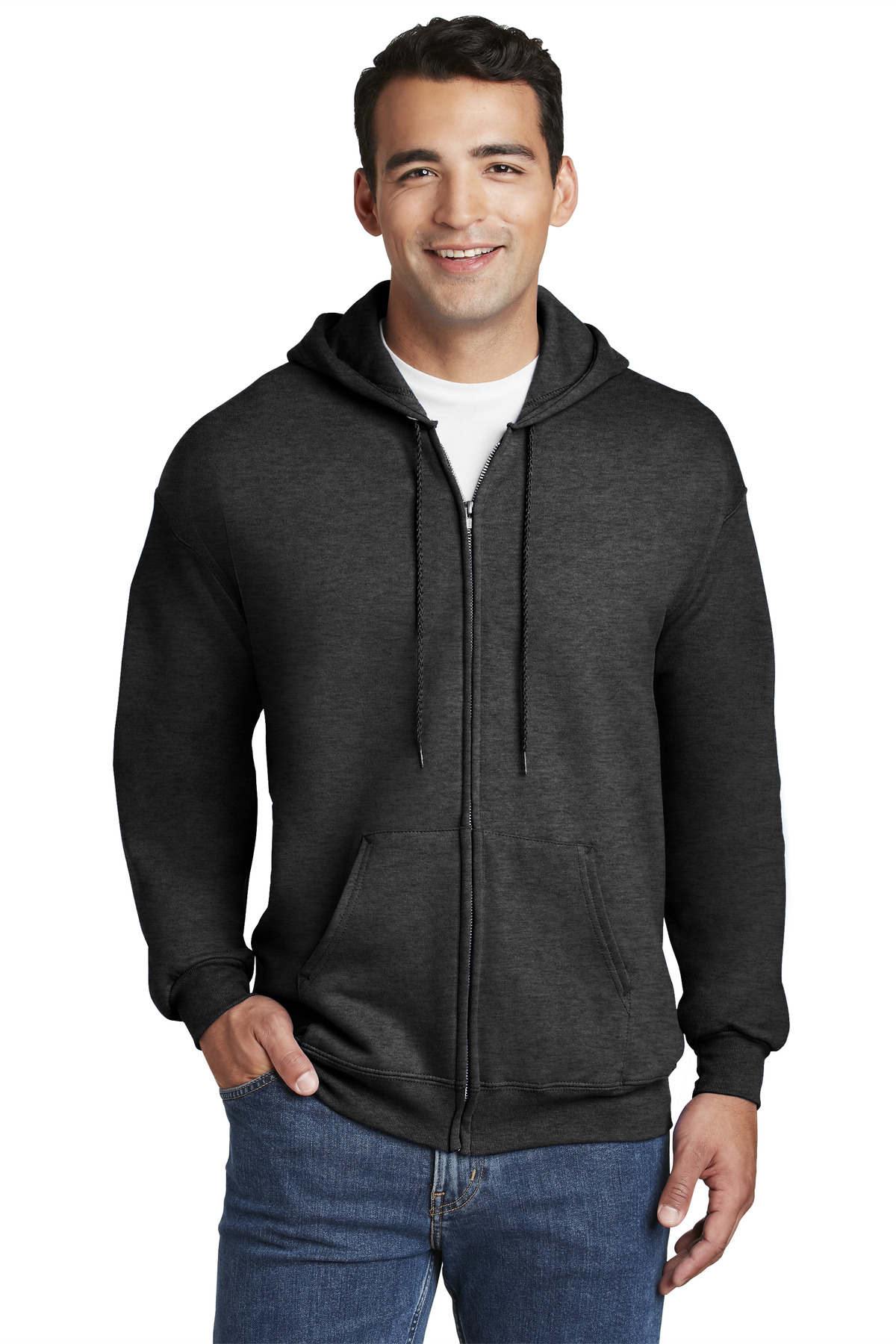 Hanes F283 Ultimate Cotton Full-Zip Hooded Sweatshirt