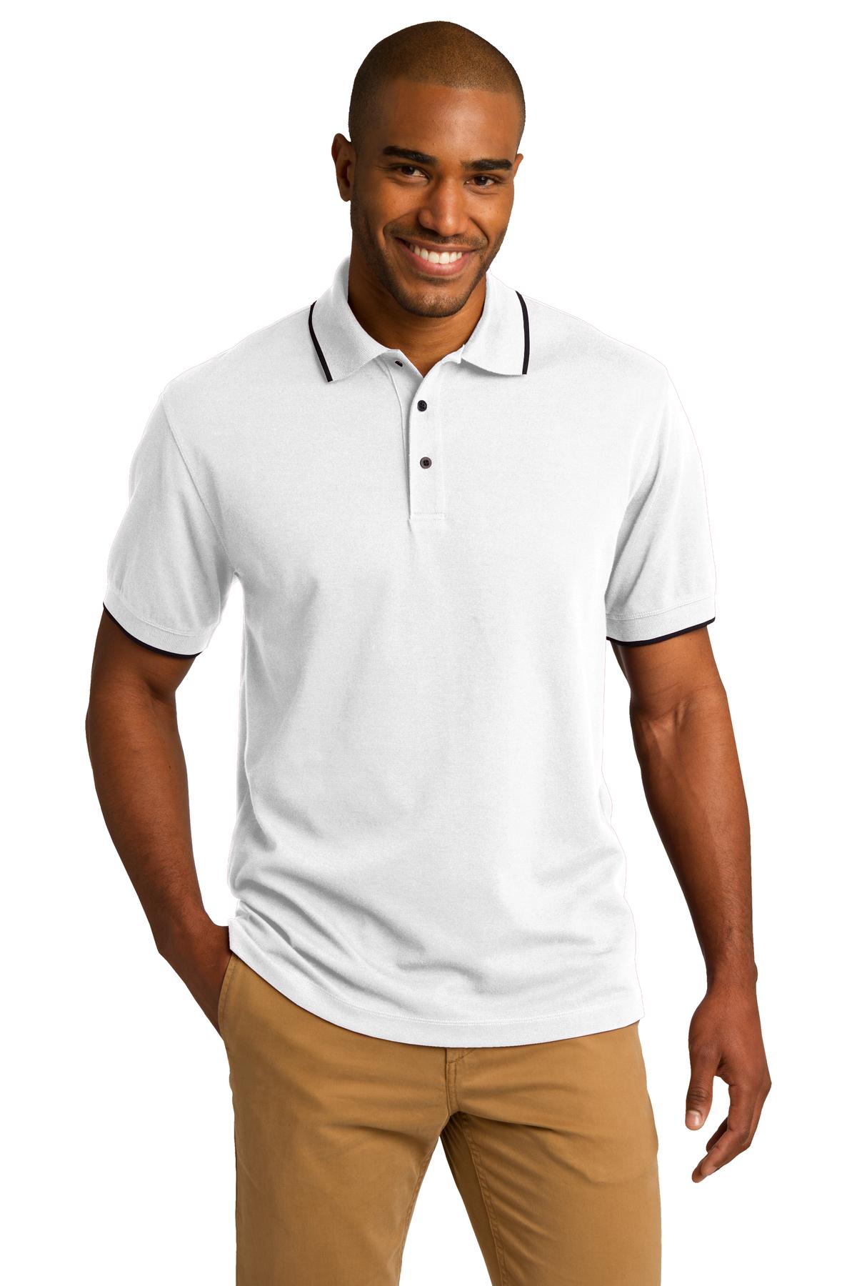 Port Authority K454 DISCONTINUED Rapid Dry Tipped Polo