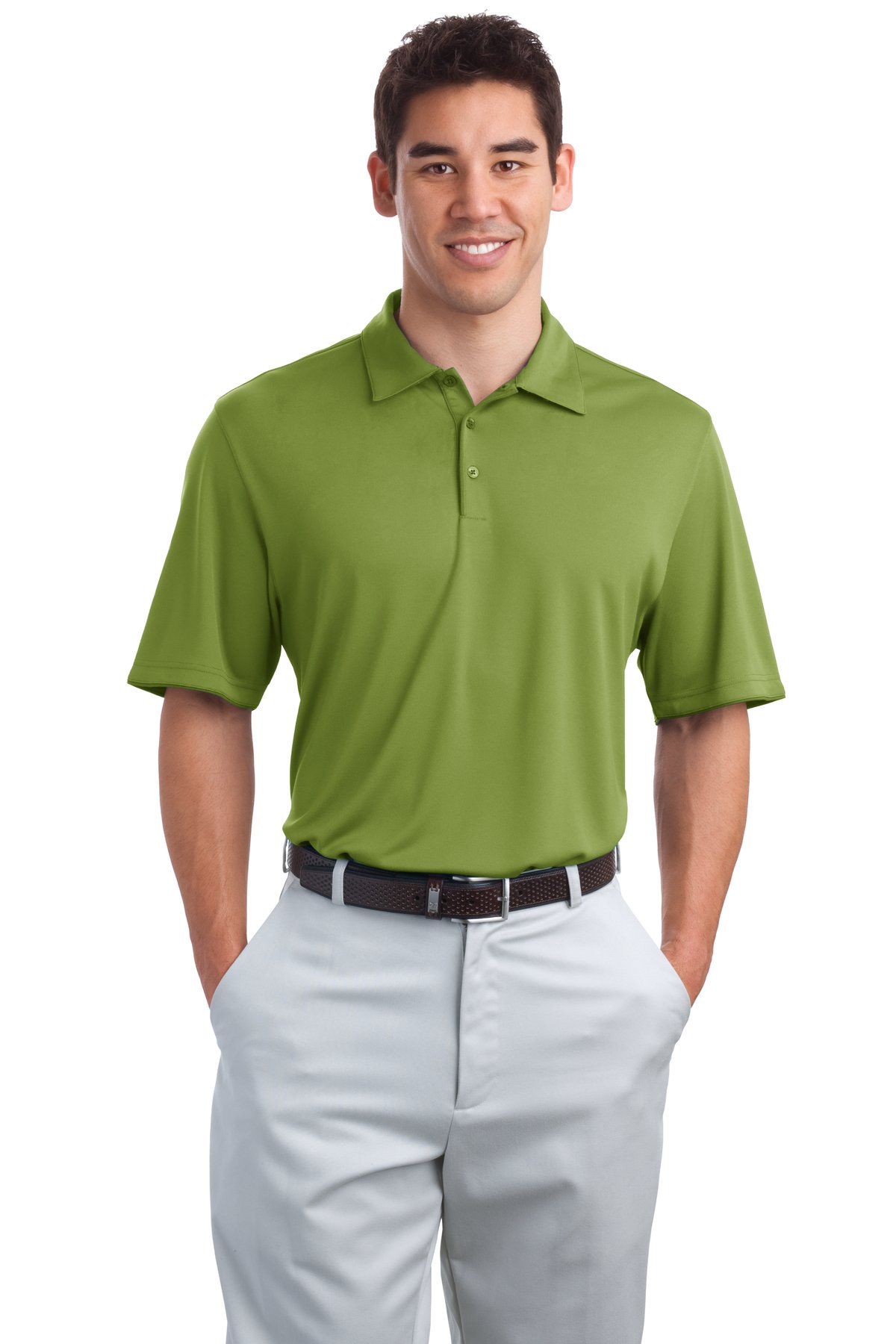Port Authority K498 DISCONTINUED Poly-Charcoal Birdseye Jacquard Polo