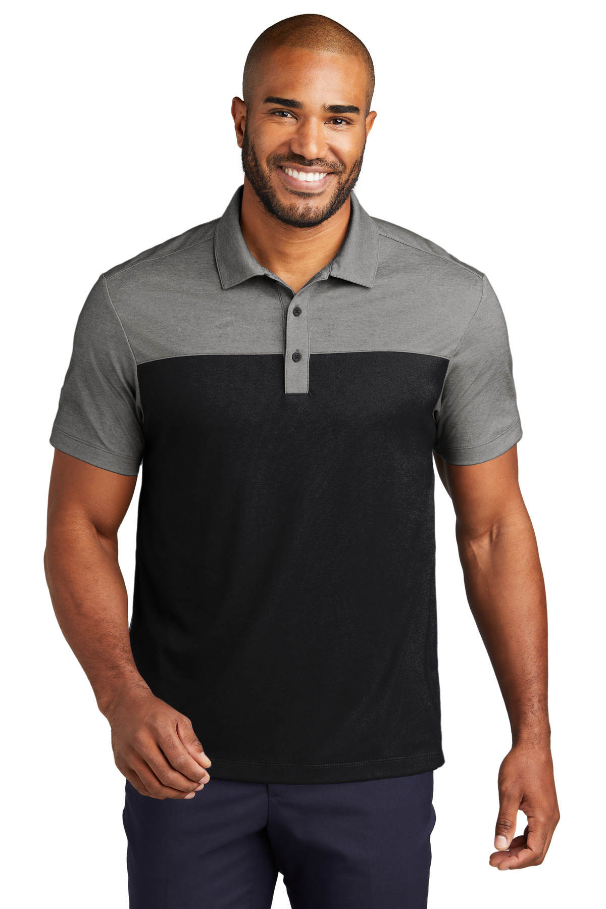 Port Authority K831 Fine Pique Blend Blocked Polo