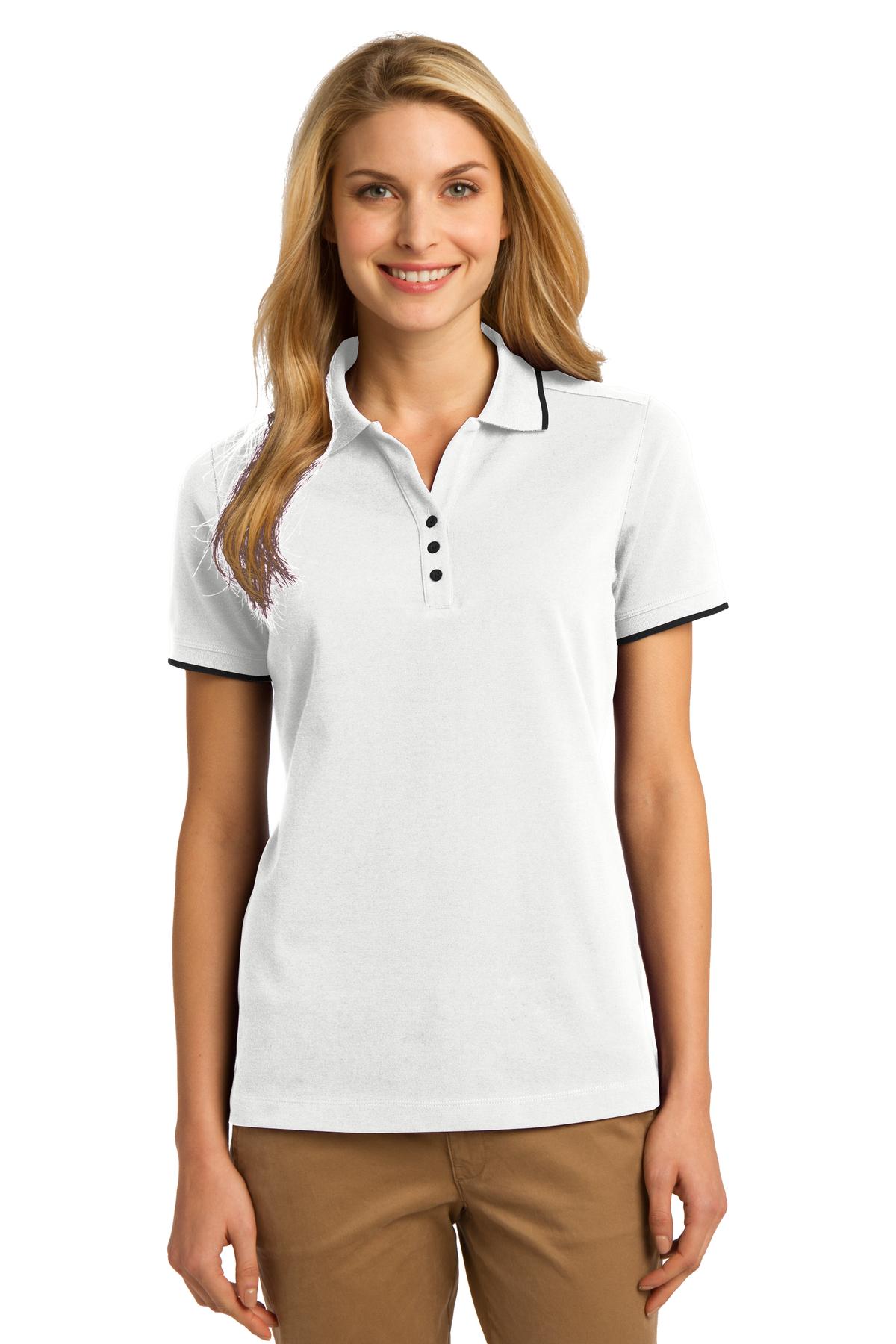 Port Authority L454 DISCONTINUED Ladies Rapid Dry Tipped Polo