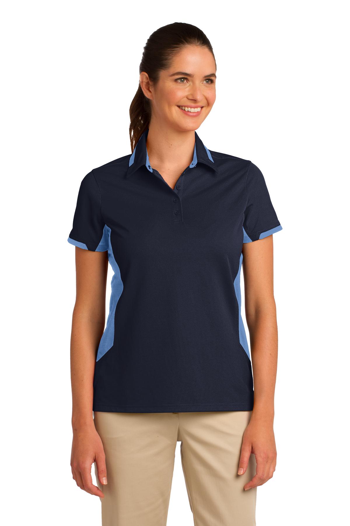 Port Authority L524 DISCONTINUED Ladies Dry Zone Colorblock Ottoman Polo