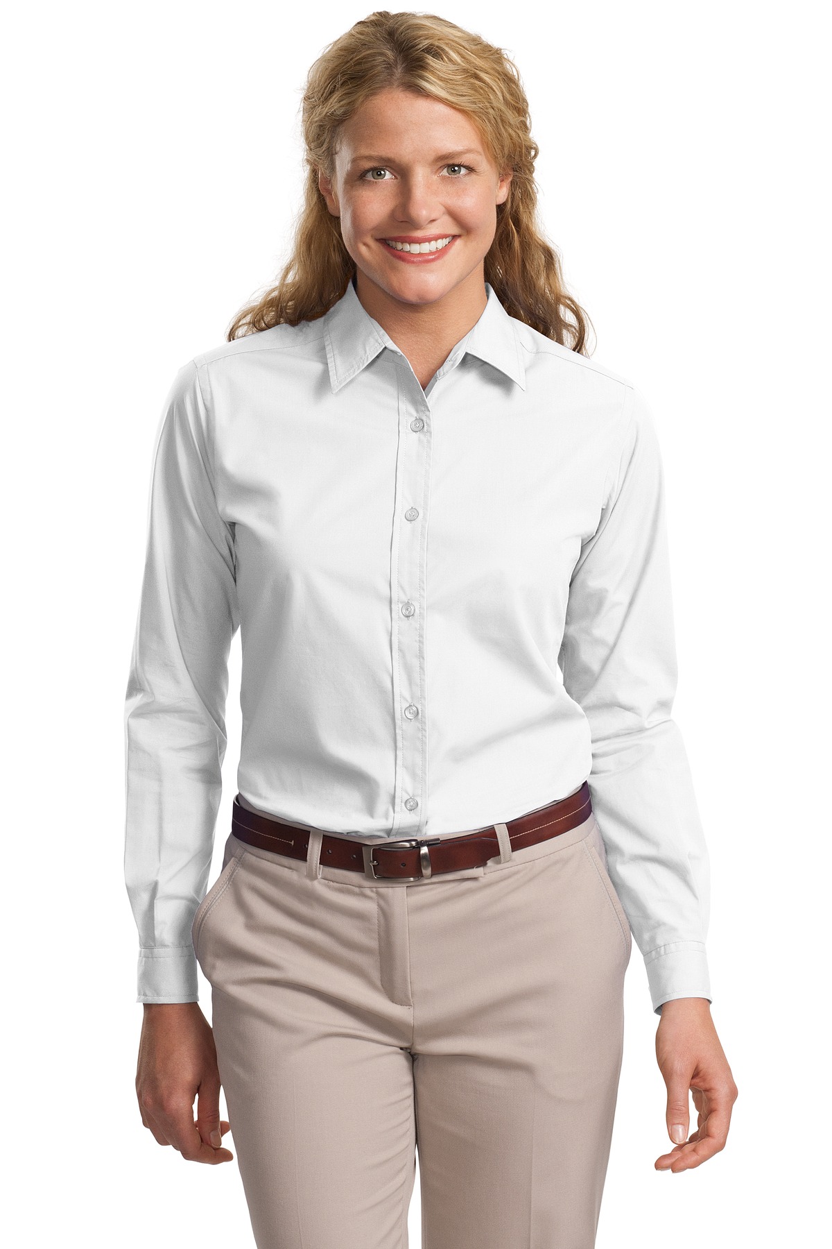 Port Authority L607 DISCONTINUED Ladies Long Sleeve Easy Care Soil Resistant Shirt