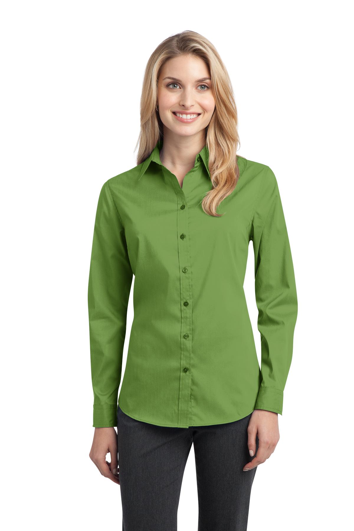 Port Authority L646 DISCONTINUED Ladies Stretch Poplin Shirt