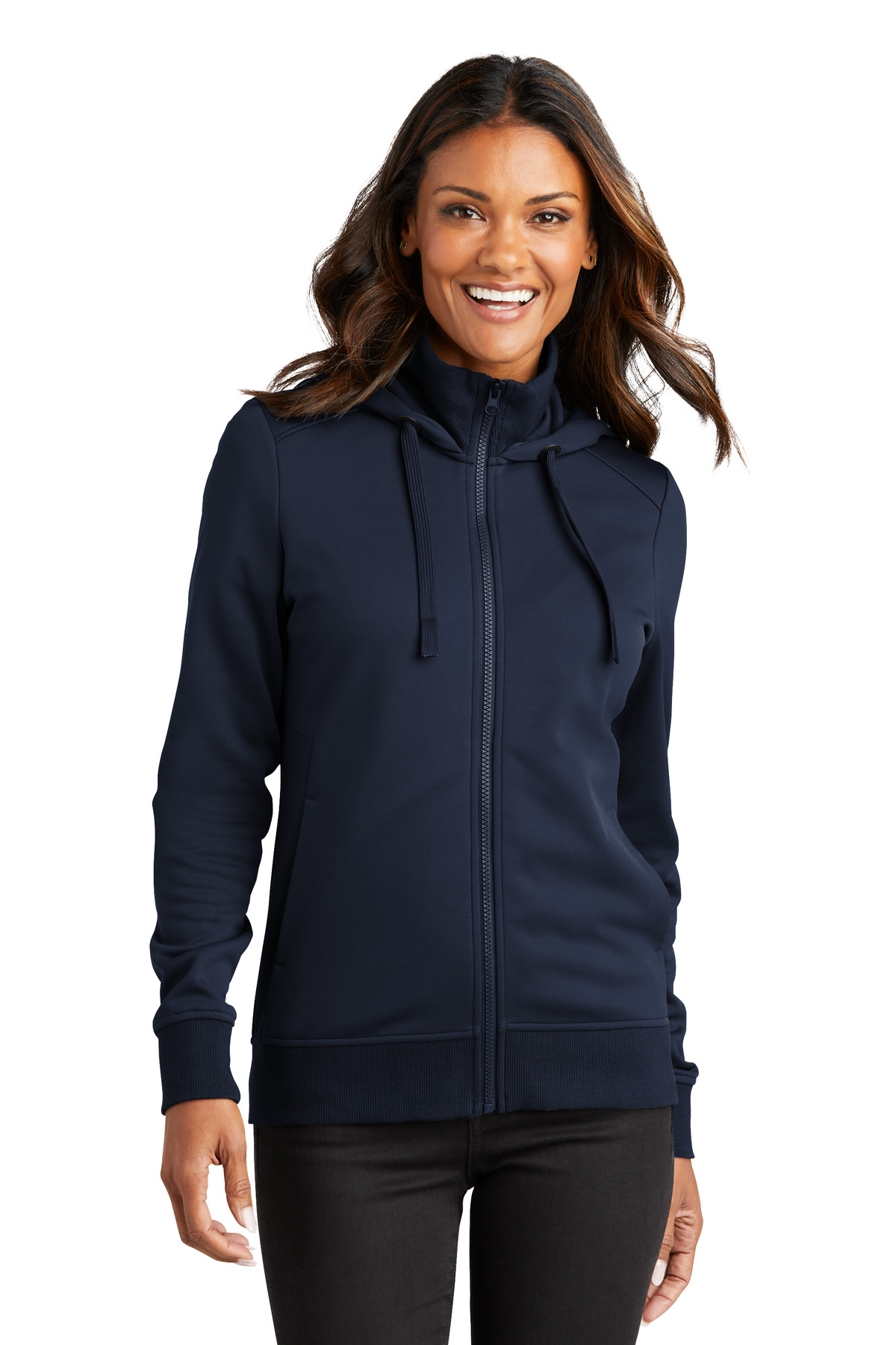 Port Authority L814 Ladies Smooth Fleece Hooded Jacket