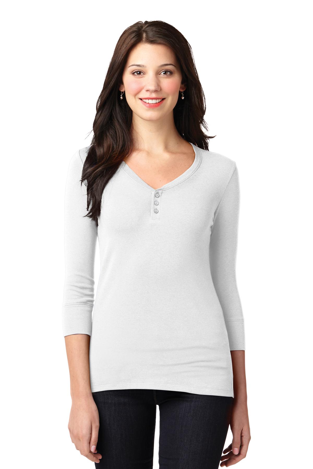 Port Authority LM1007 DISCONTINUED Ladies Concept Stretch 3/4-Sleeve Scoop Henley