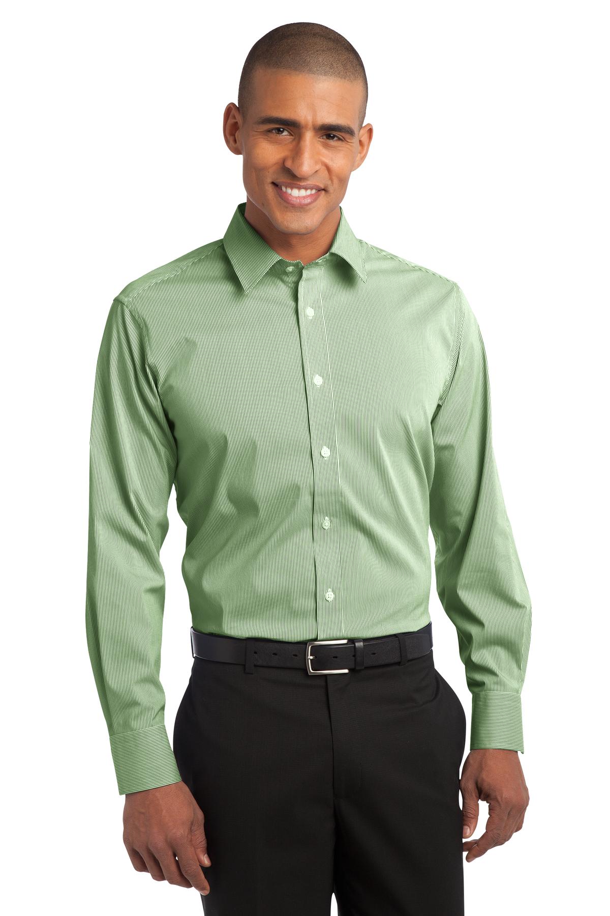 Port Authority S647 DISCONTINUED Fine Stripe Stretch Poplin Shirt