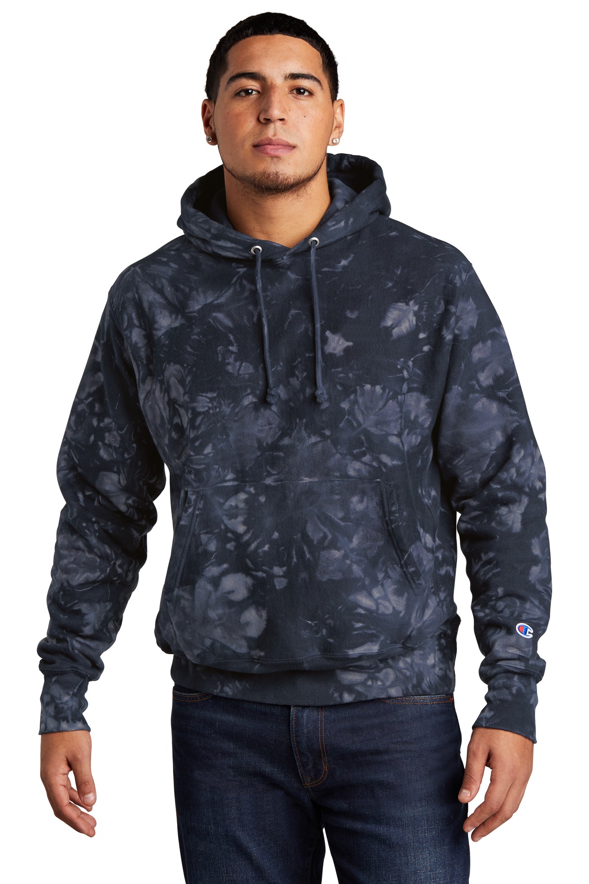 Champion TDS101 Reverse Weave Scrunch-Dye Tie-Dye Hooded Sweatshirt