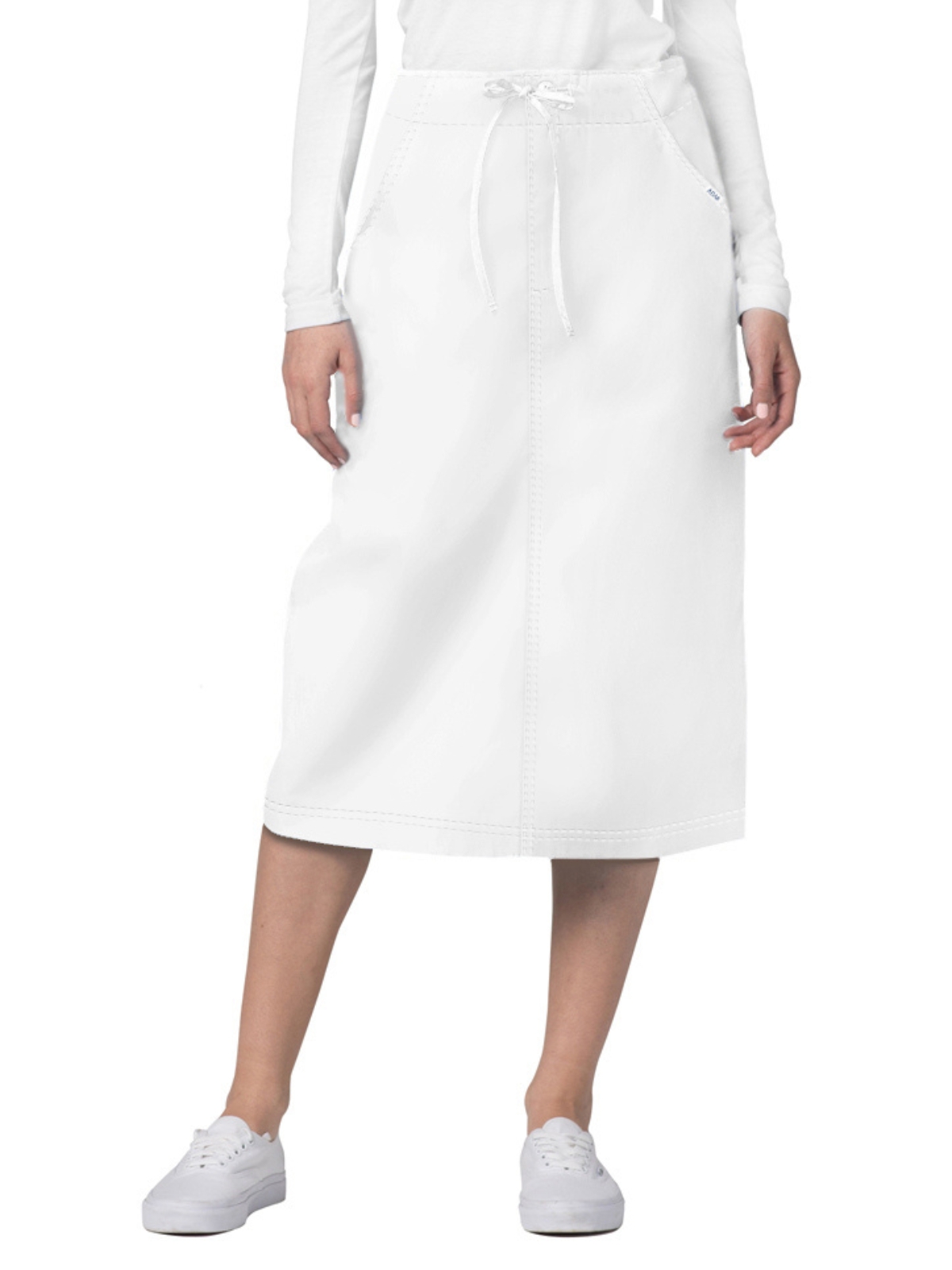Adar 707 Women's Mid-Calf Length Drawstring Skirt