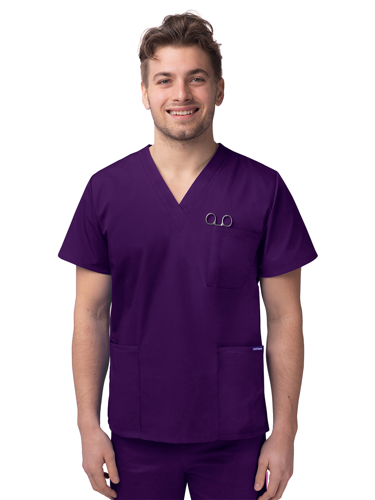 Adar S8304 Unisex V-Neck 3 Pocket Top