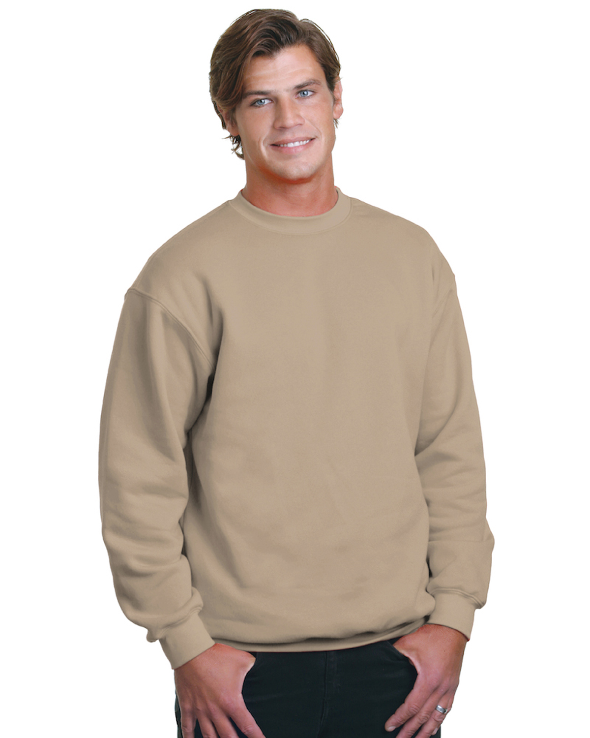 Bayside BA1102 Adult 9.5 oz. 80/20 Heavyweight Crewneck Sweatshirt