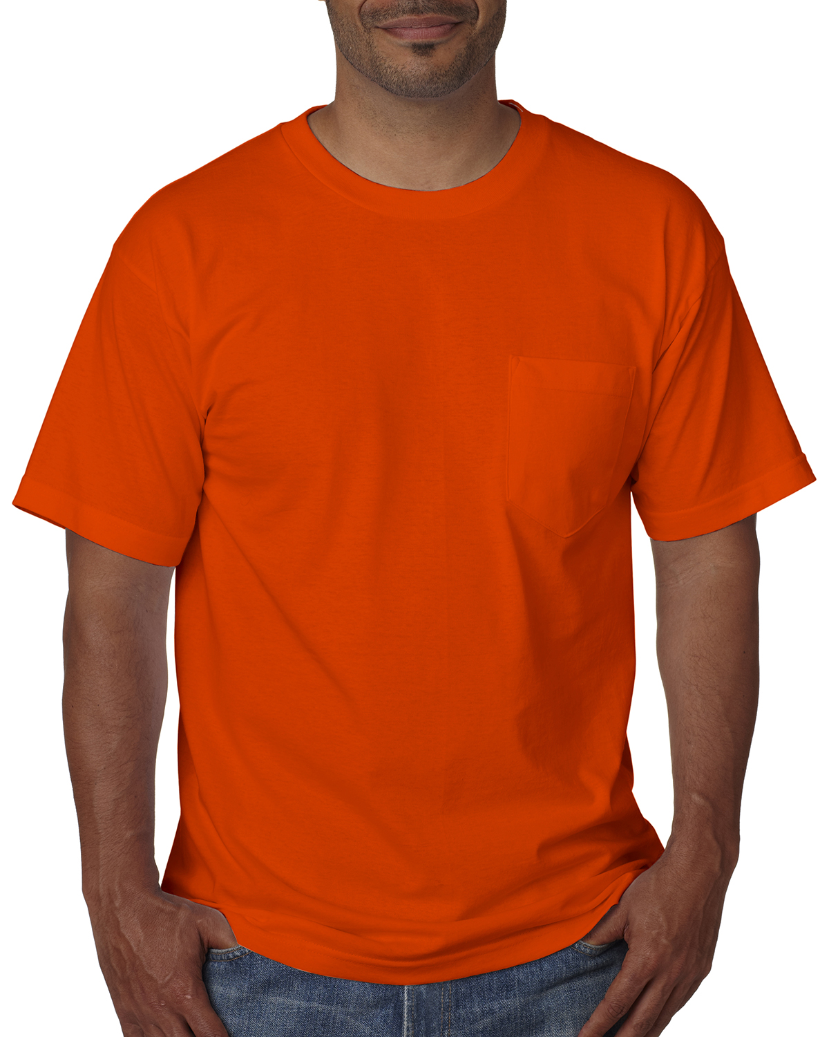 Bayside BA5070 Adult Short-Sleeve T-Shirt with Pocket