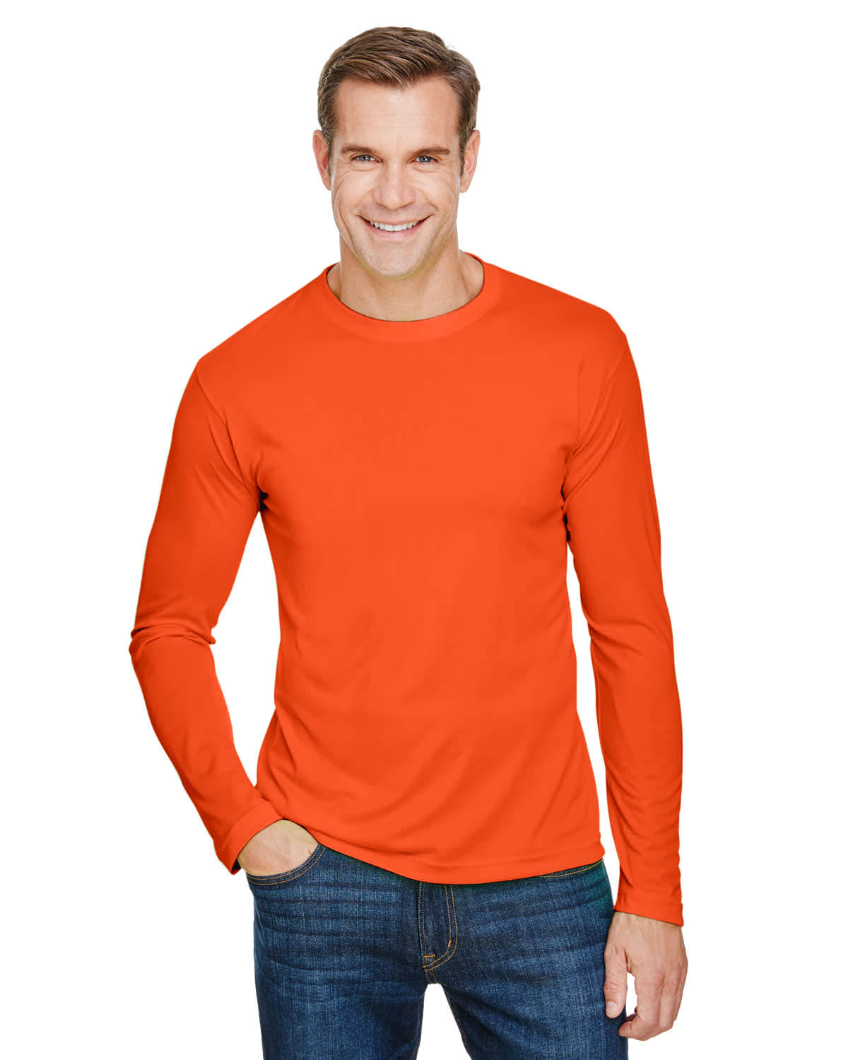 Bayside BA5360 Unisex 4.5 oz. 100% Polyester Performance Long-Sleeve T-Shirt