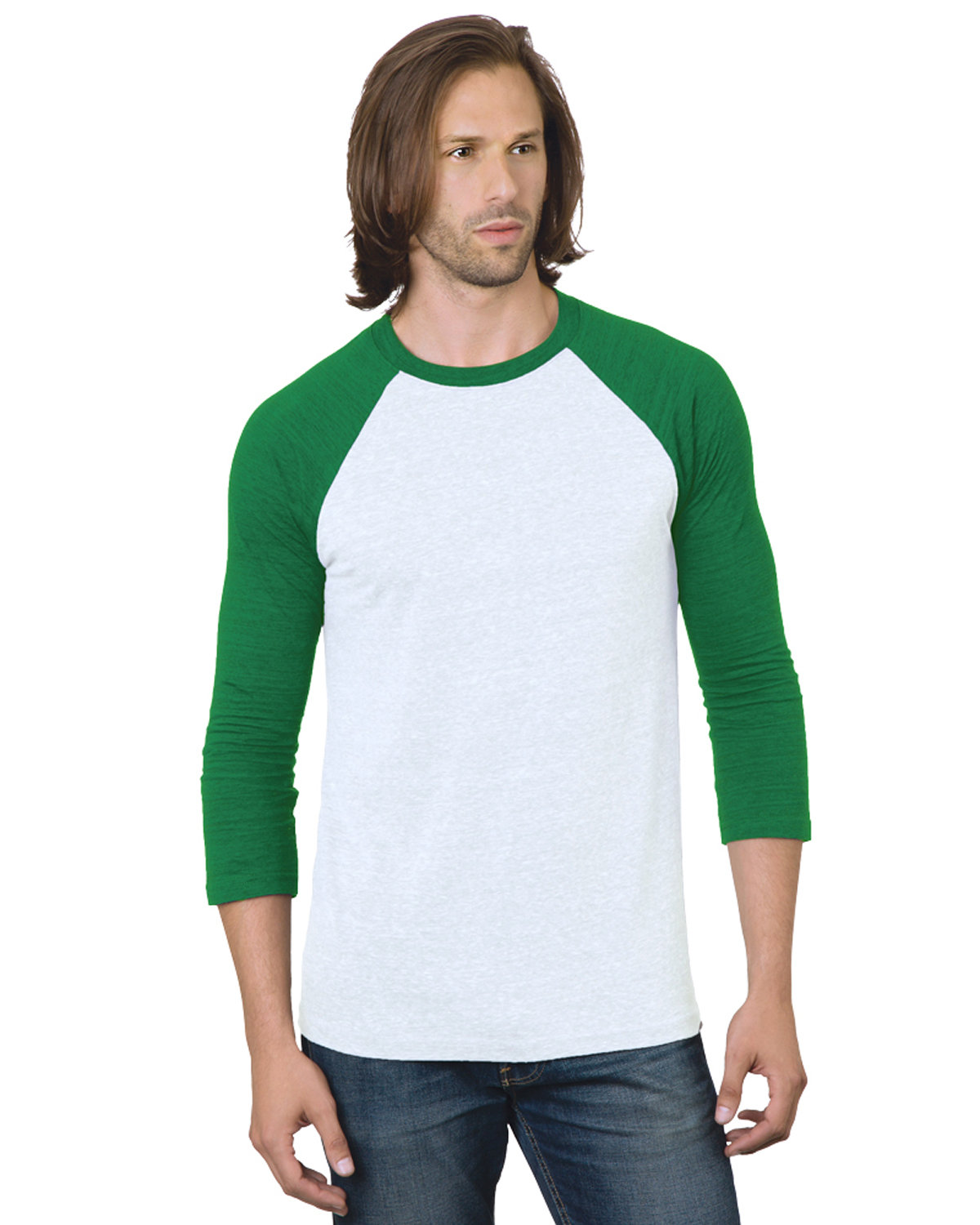 Bayside BA9525 Unisex 4.2 oz. Triblend 3/4-Sleeve Raglan T-Shirt