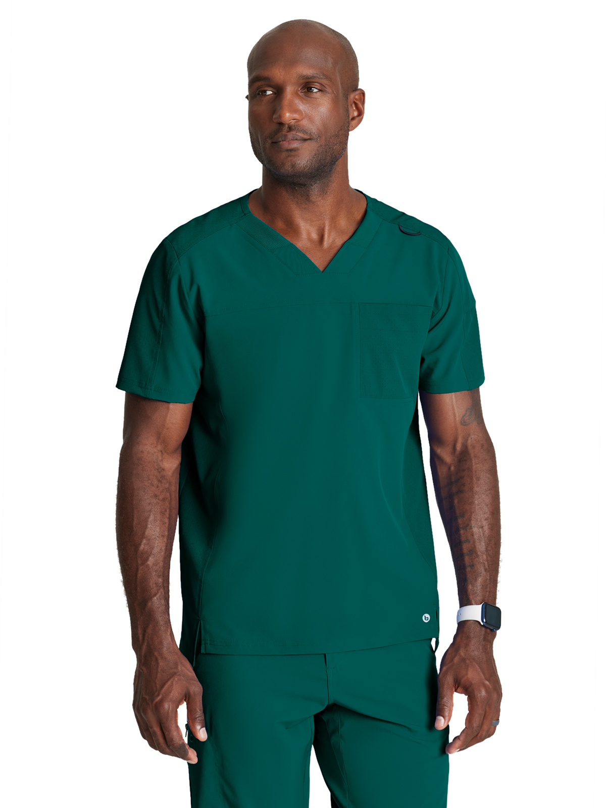 Barco BOT195 Men's Two-Pocket V-Neck Velocity Scrub Top