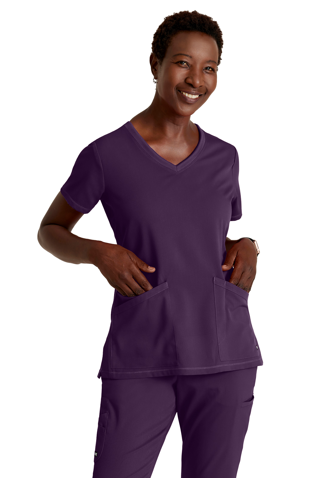Grey's Anatomy GRST045 Women's Three-Pocket V-Neck Serena Scrub Top