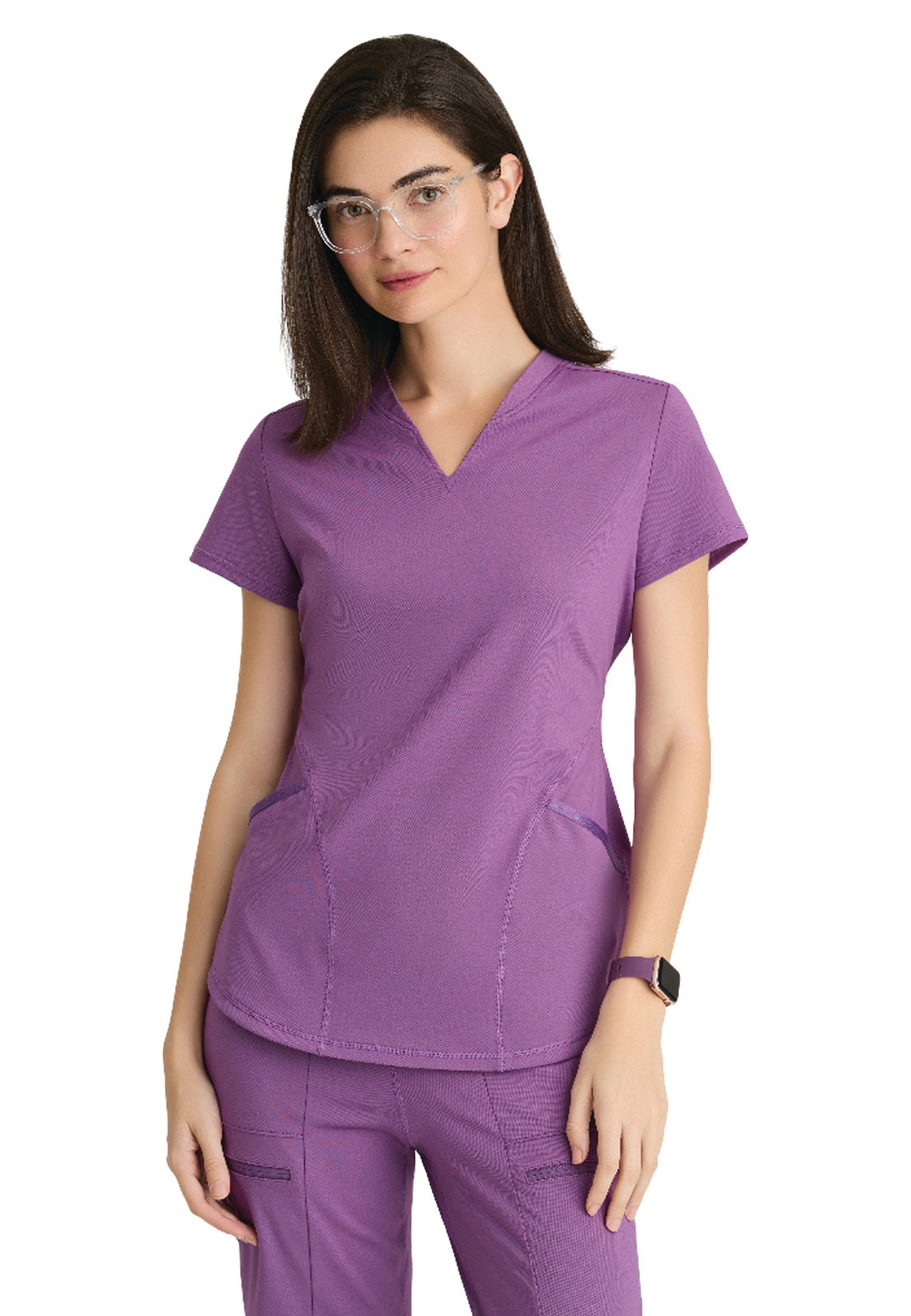 Grey's Anatomy GRST249 Women's Two-Pocket V-Neck Define Scrub Top