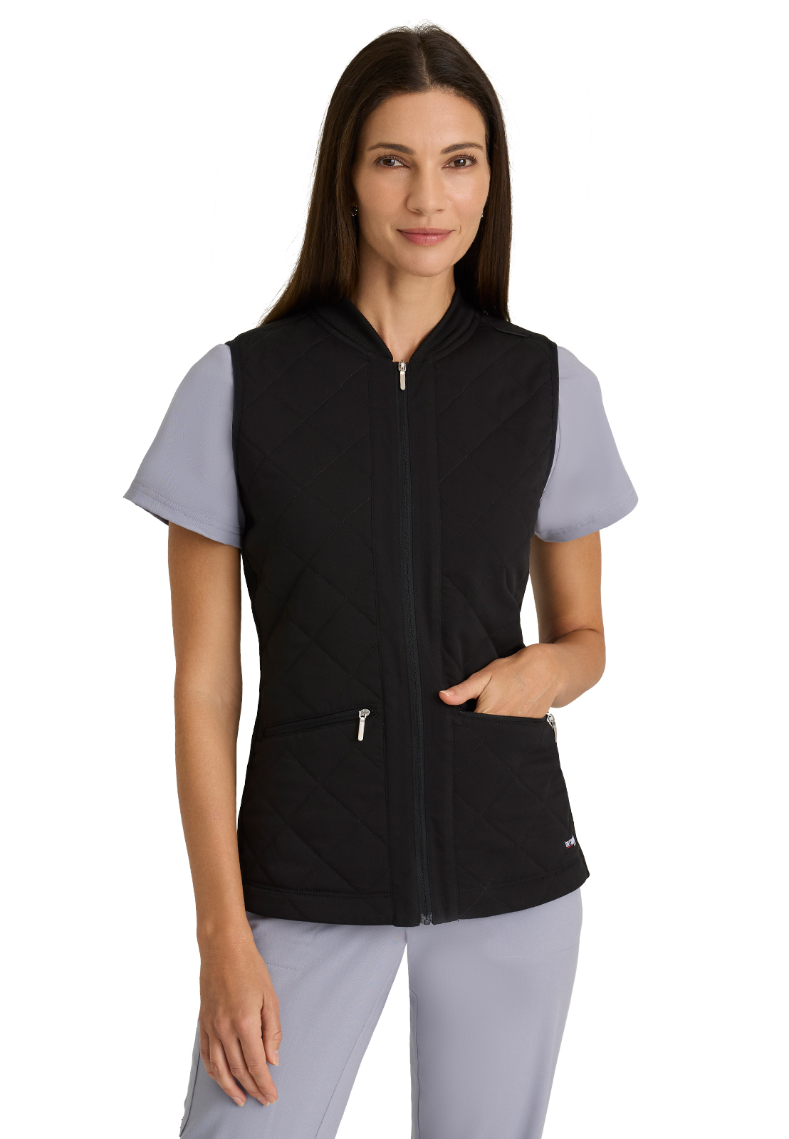 Grey's Anatomy GRSV845 Women's Two-Pocket Quilted Christina Scrub Vest