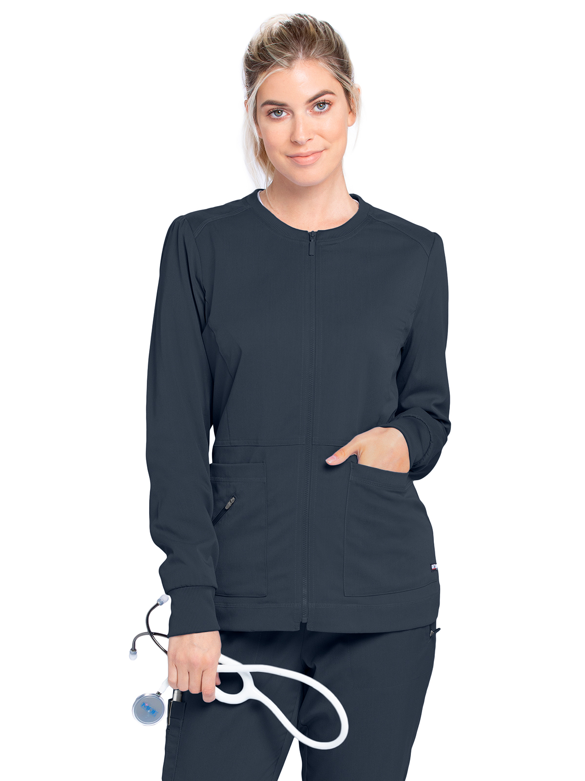 Grey's Anatomy GRSW017 Women's Three-Pocket Millie Warm-Up Jacket