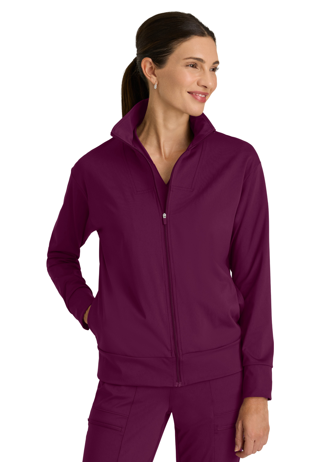 Grey's Anatomy GRSW923 Women's Four-Pocket Ease Warm-Up Scrub Jacket