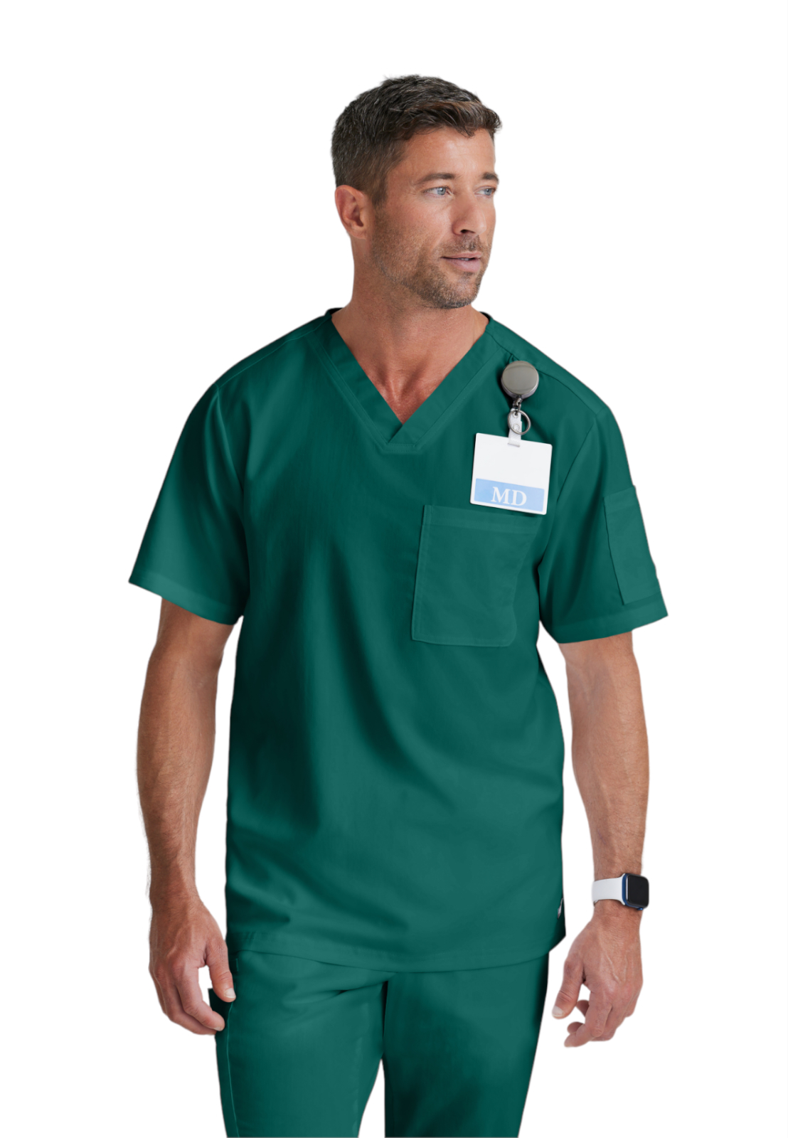 Grey's Anatomy GRT091 Men's Two-Pocket V-Neck Evan Scrub Top