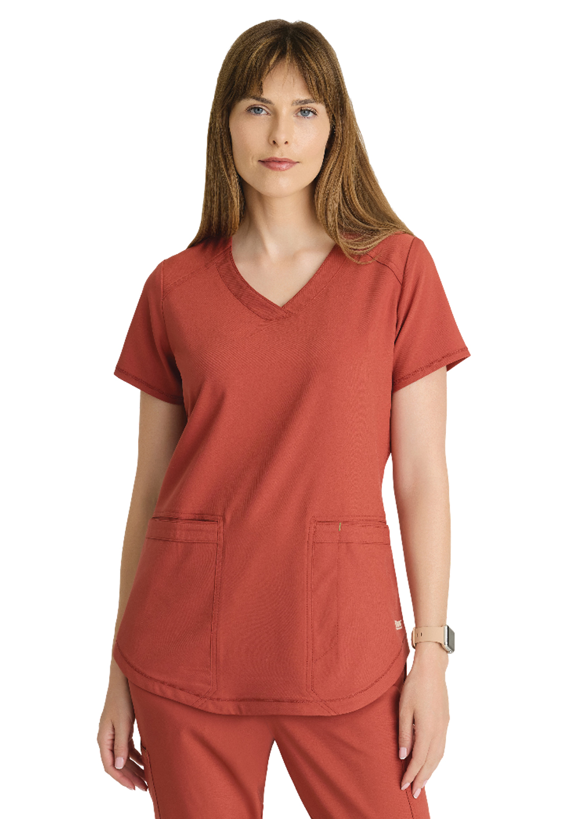 Grey's Anatomy GSST180 Women's Two-Pocket V-Neck Rhythm Scrub Top