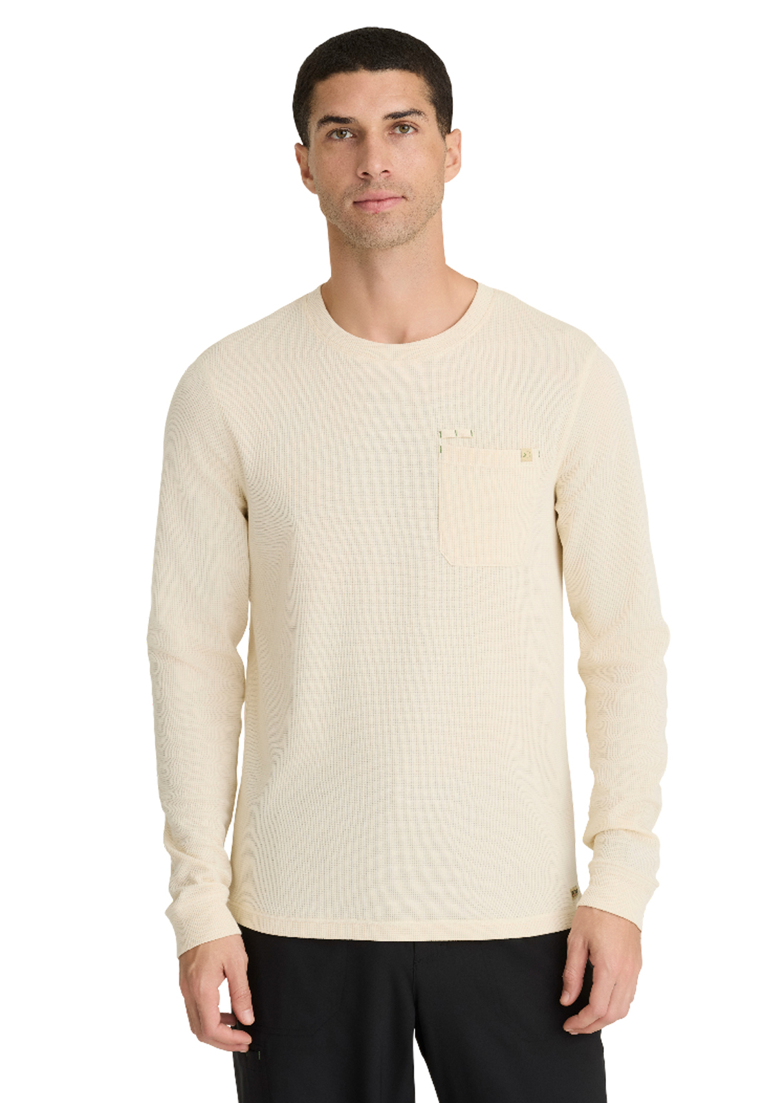 Grey's Anatomy GSST256 Men's One-Pocket Nomad Waffle Knit Top