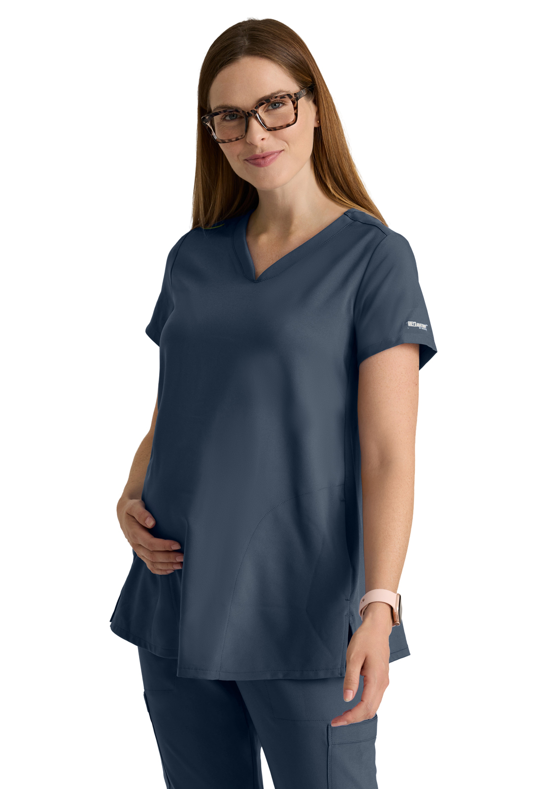 Grey's Anatomy GSST262 Women's Two-Pocket Promise Maternity Scrub Top