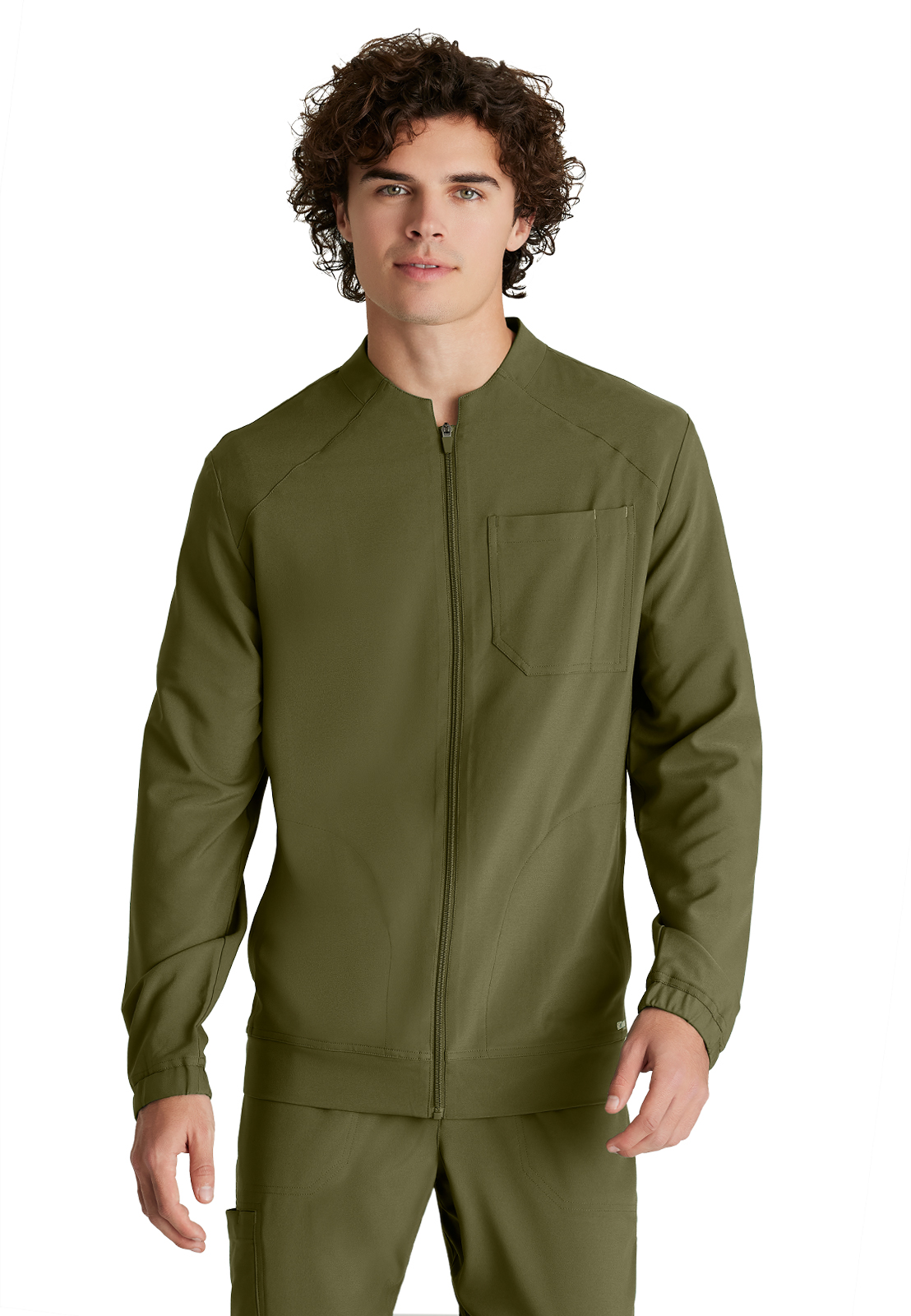 Grey's Anatomy GSSW887 Men's Three-Pocket Cycle Warm Up Scrub Jacket