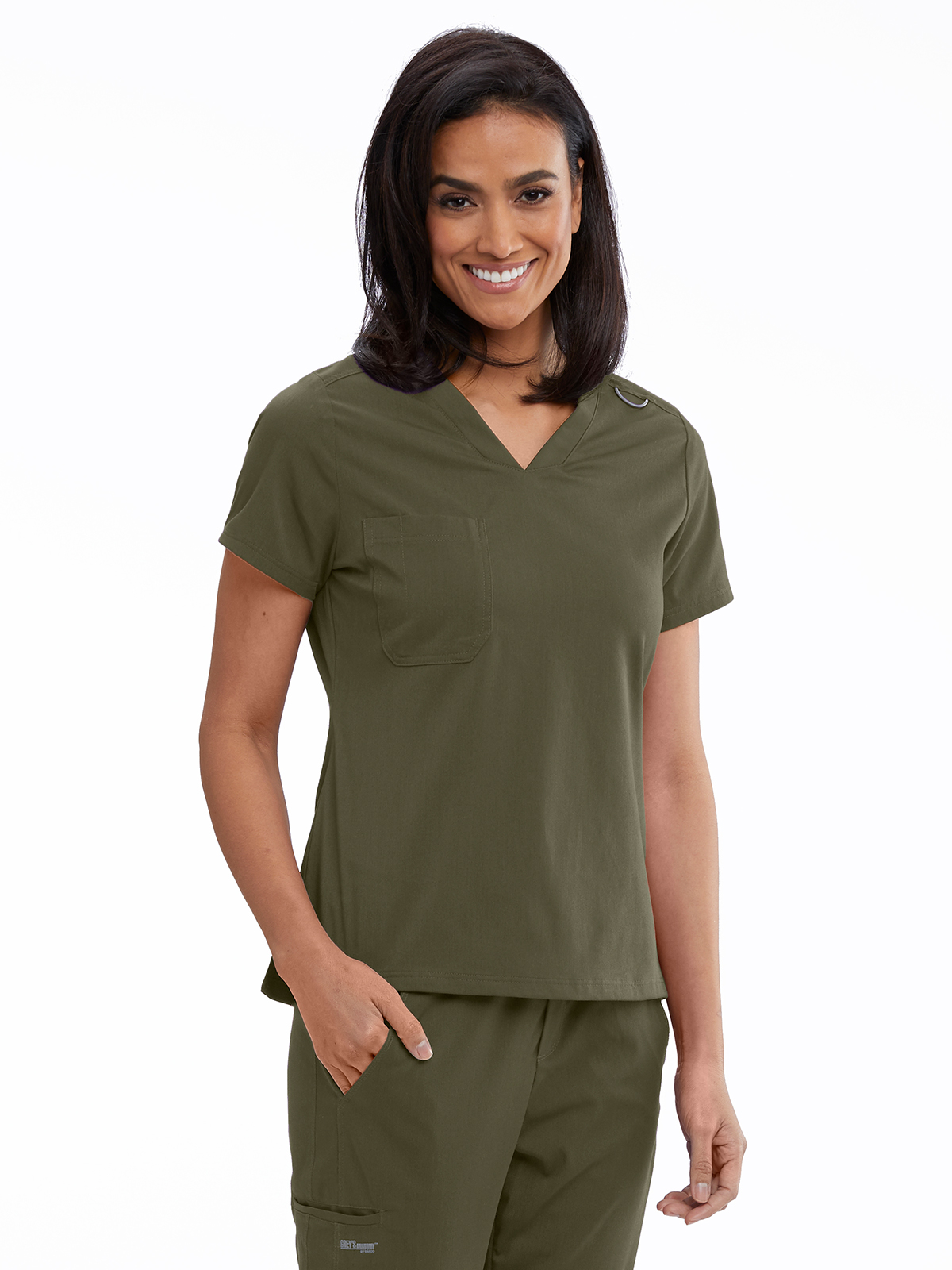 Grey's Anatomy GVST028 Women's One-Pocket Bree Tuck-In Scrub Top