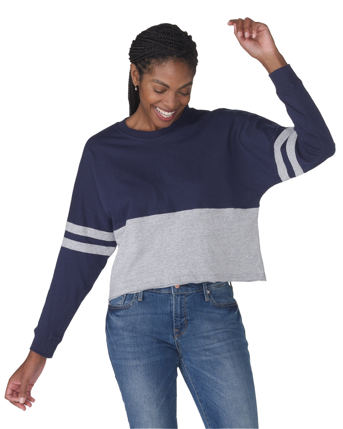 Boxercraft BW3515 Women's Cropped Retro Pom Jersey Fleece