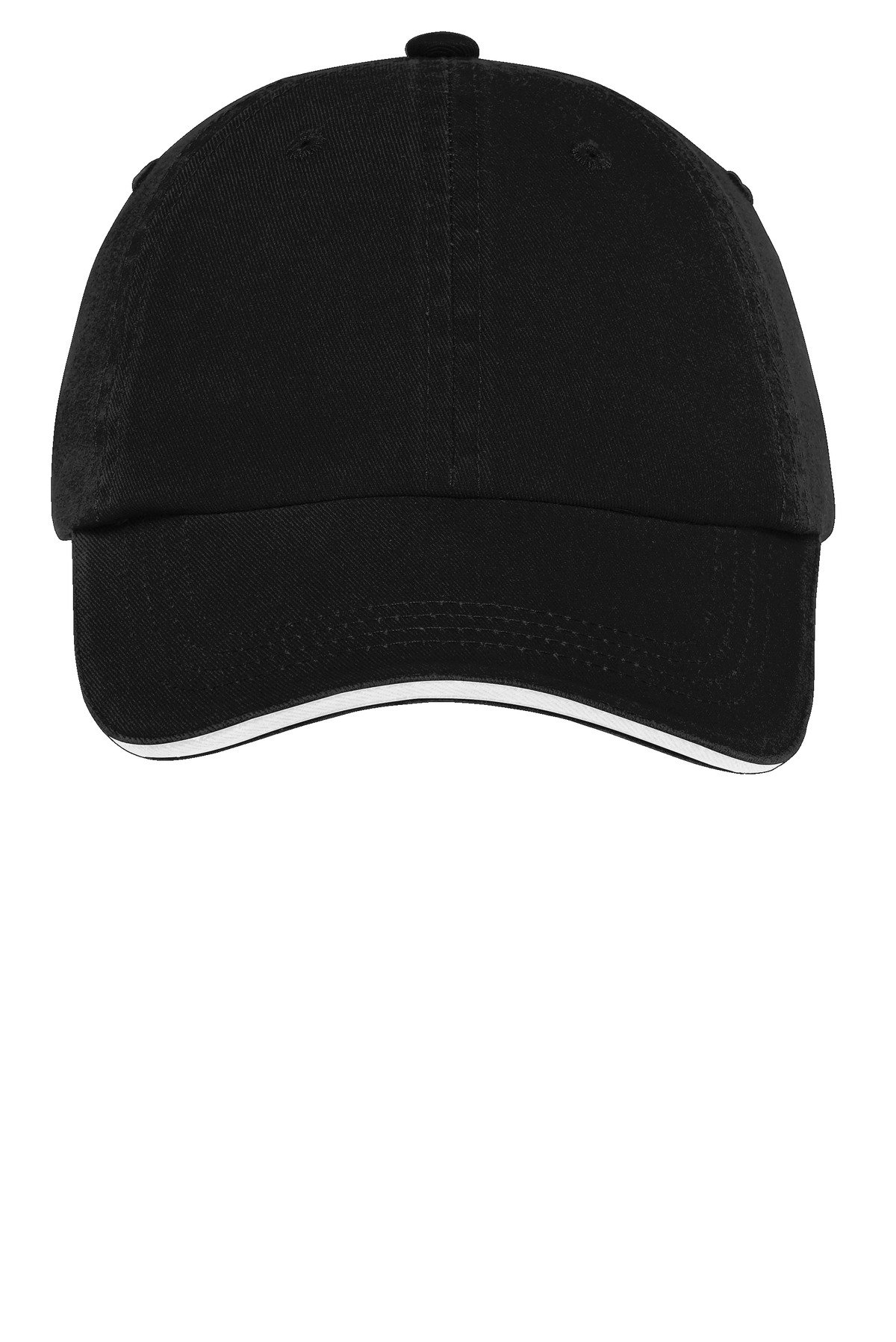 Port Authority C830 Sandwich Bill Cap with Striped Closure