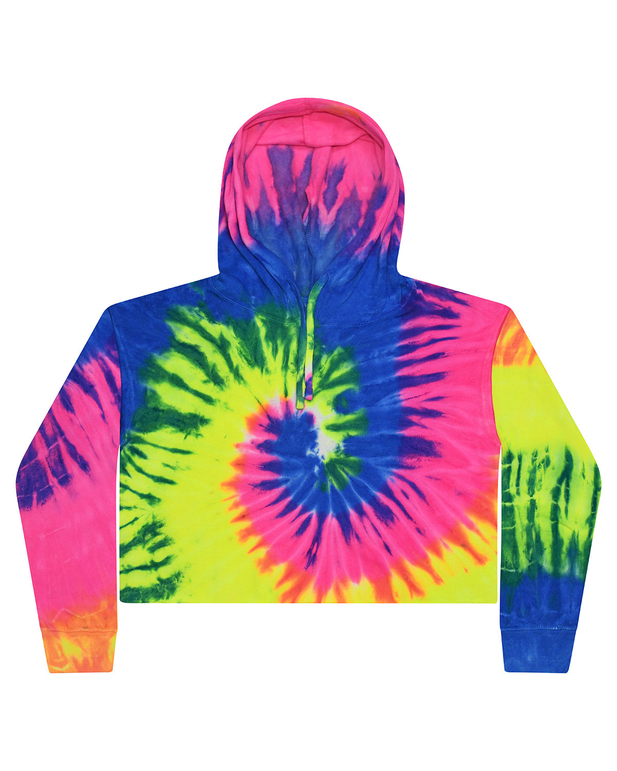 Tie-Dye CD8333 Women's Cropped Hooded Sweatshirt