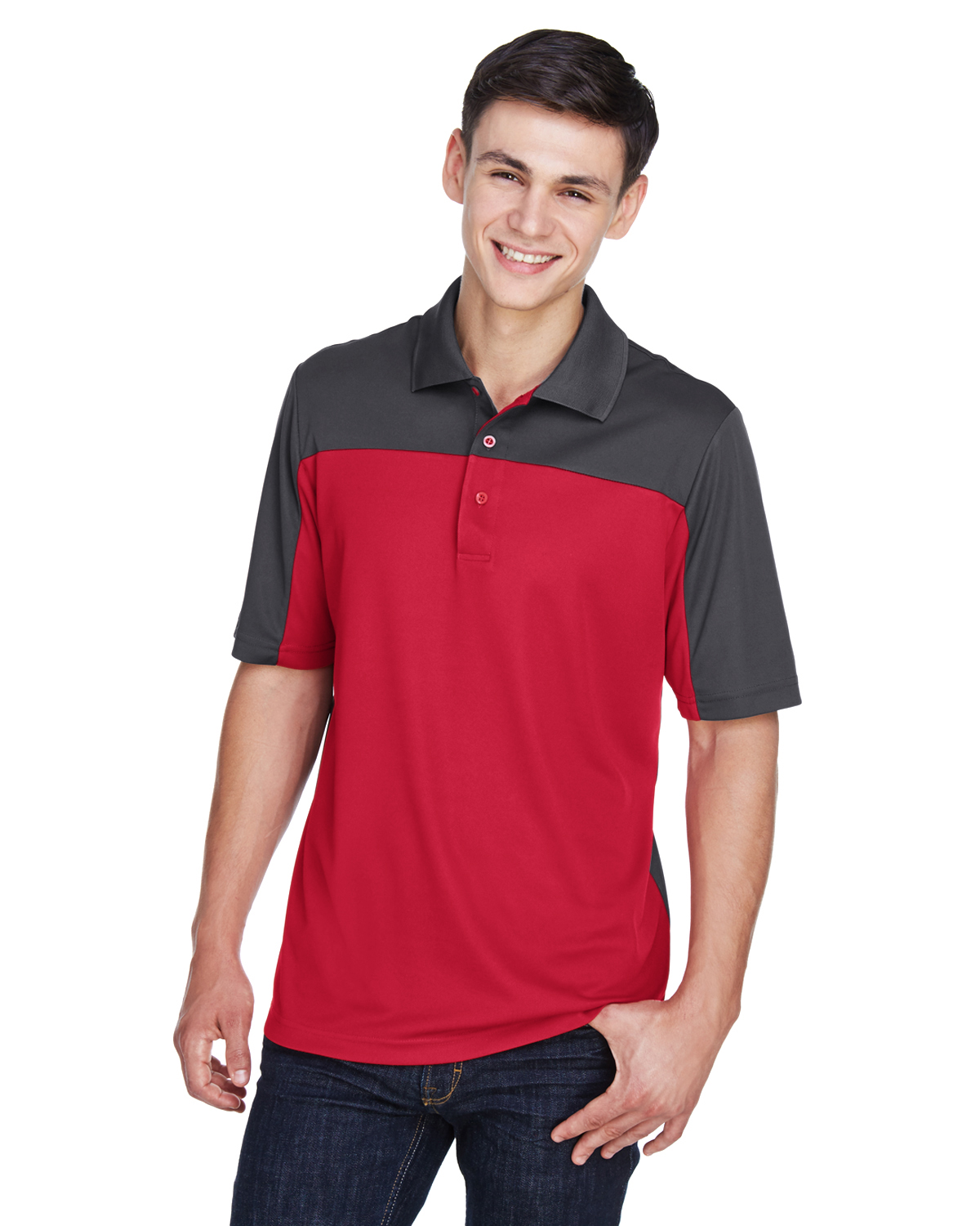 CORE365 CE101 Men's Balance Colorblock Performance Piqu Polo