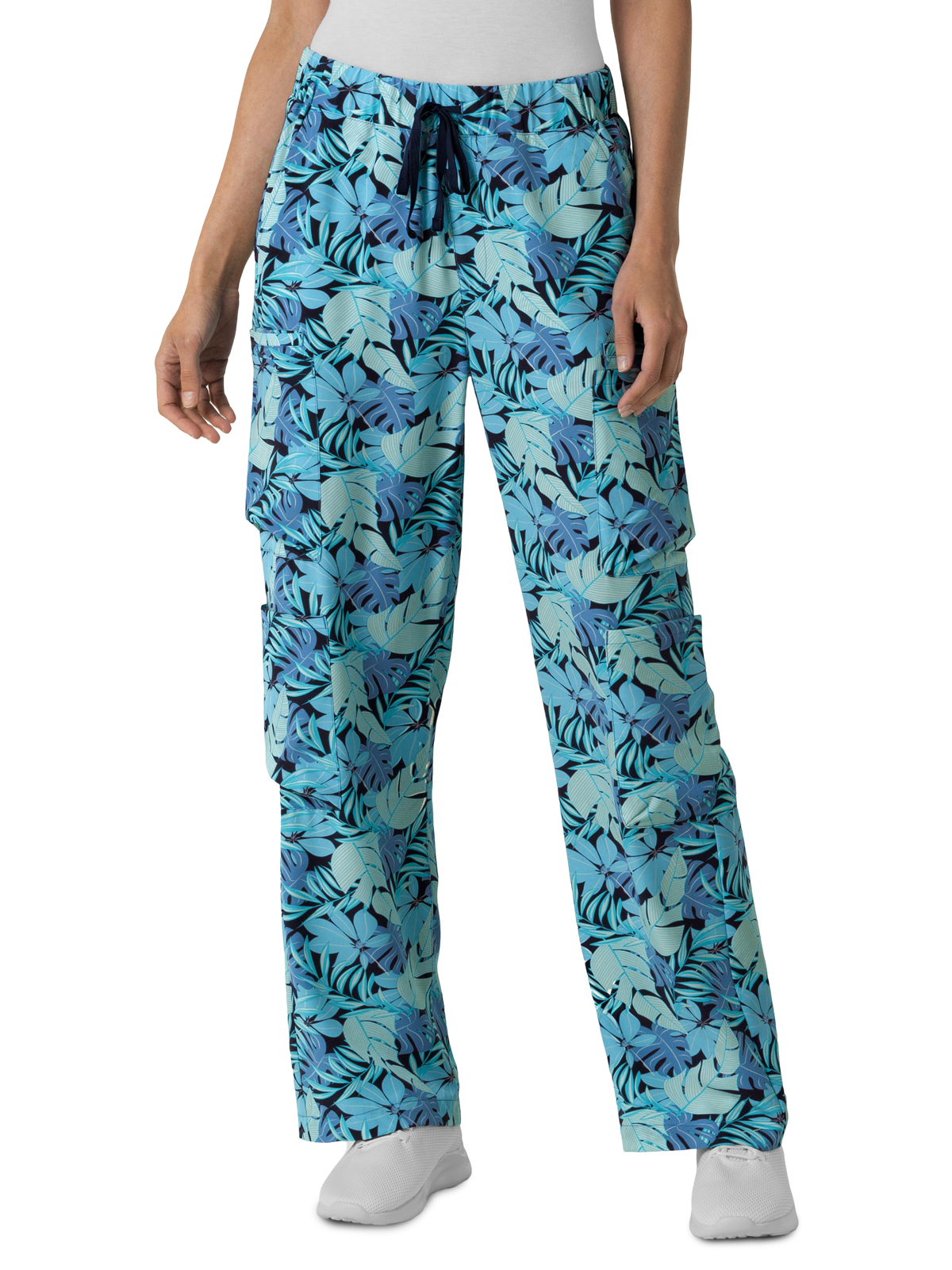 Wink 5467 Women's Printed Double Cargo Scrub Pant