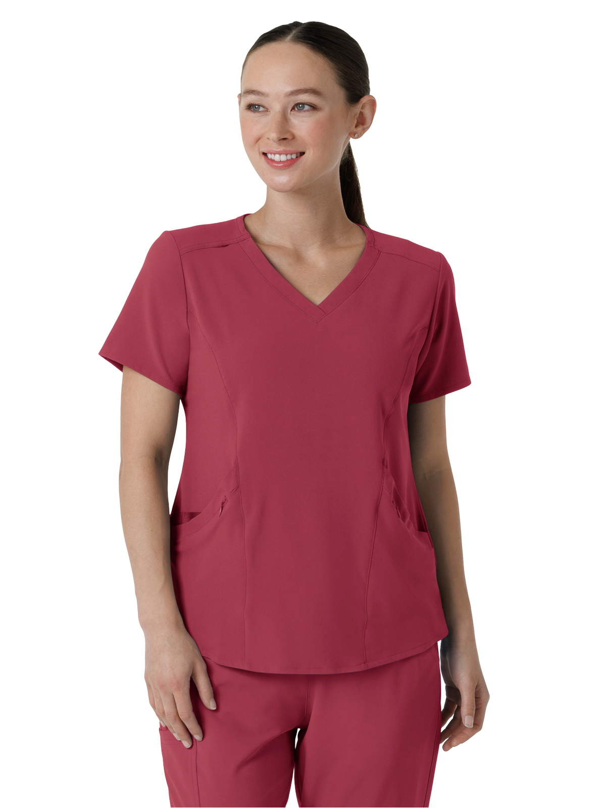 Wink 6134 Women's Four-Pocket V-Neck Top