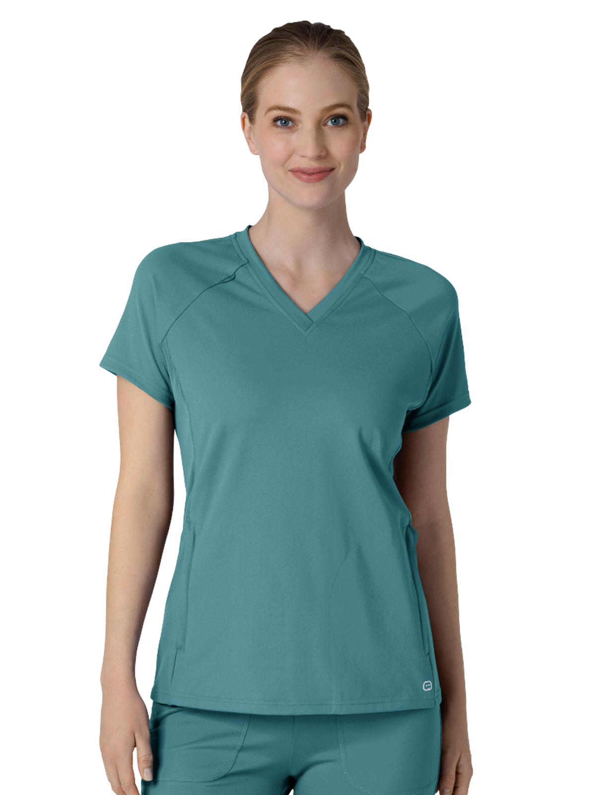 Wink 6259 Women's Four-Pocket Flex-n-Reach V-Neck Raglan Top
