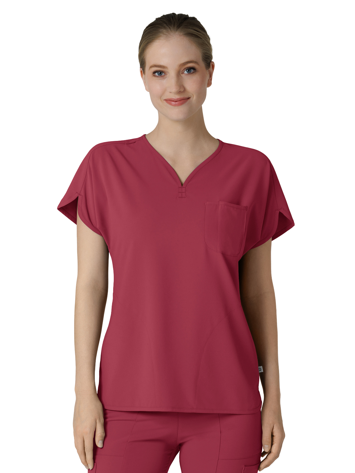 Wink 6634 Women's Three-Pocket Y-Neck Dolman Top