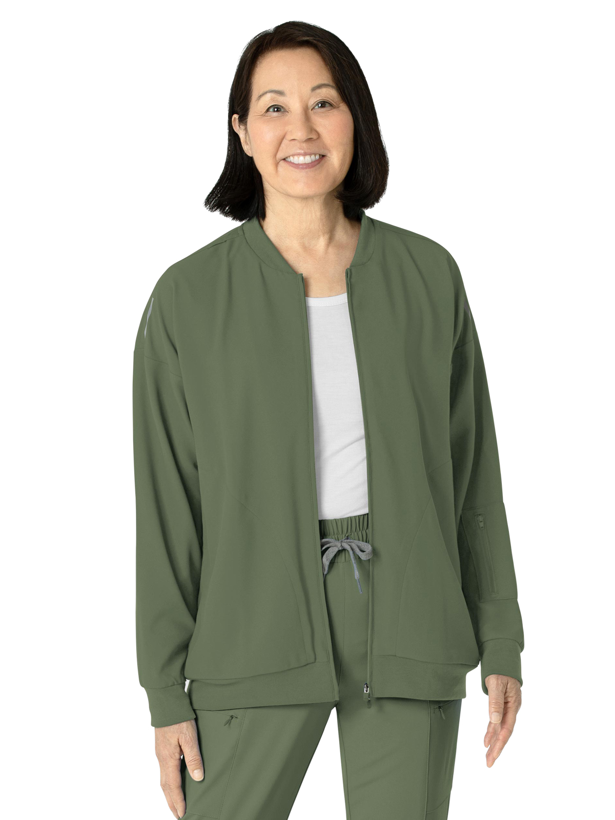 Wink 8066 Women's 8-Pocket Bomber Jacket